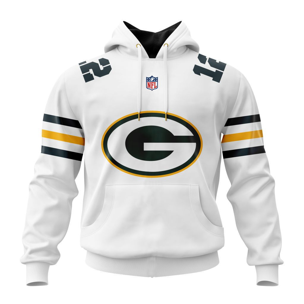 Buildercar - Green Bay Packers Specialized Design Away Kits Hoodie Personalized Letters Number 1
