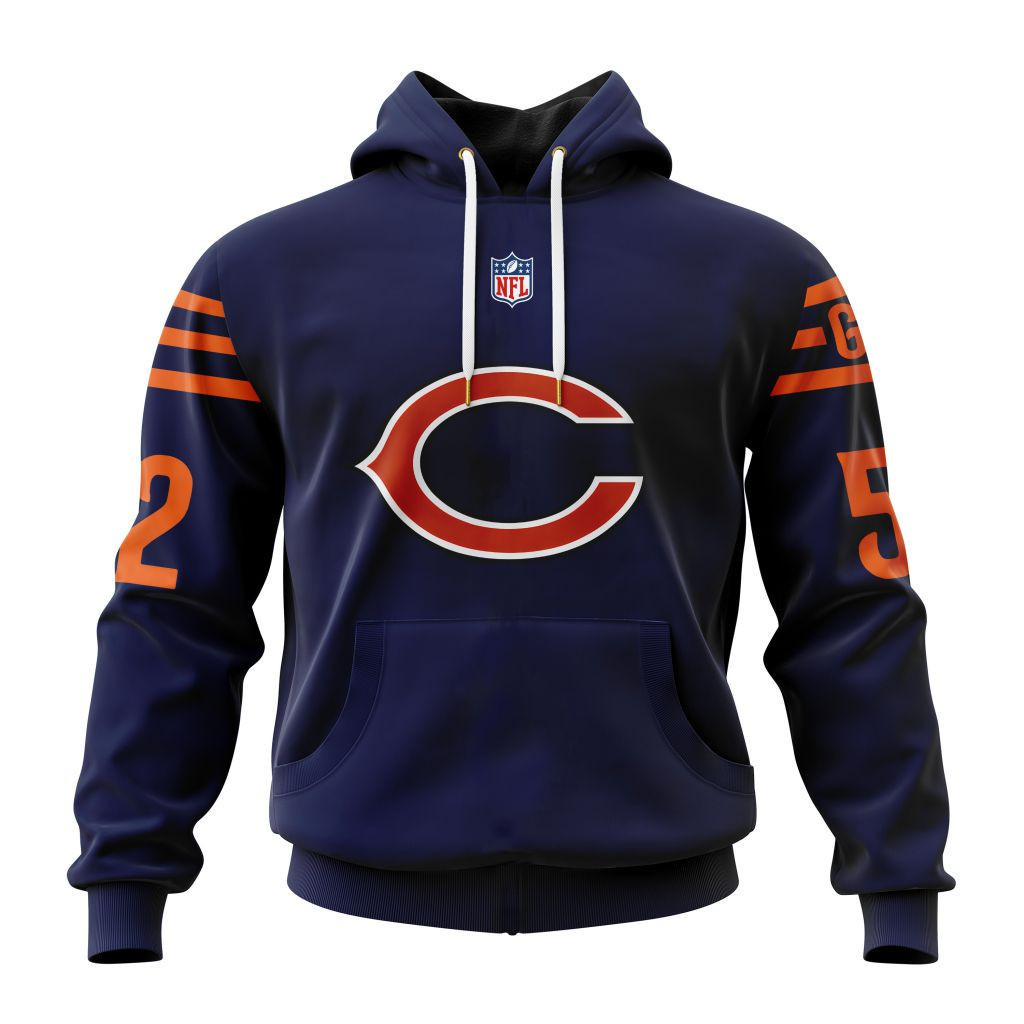Buildercar - Chicago Bears Specialized Design Away Kits Hoodie Personalized Letters Number 1
