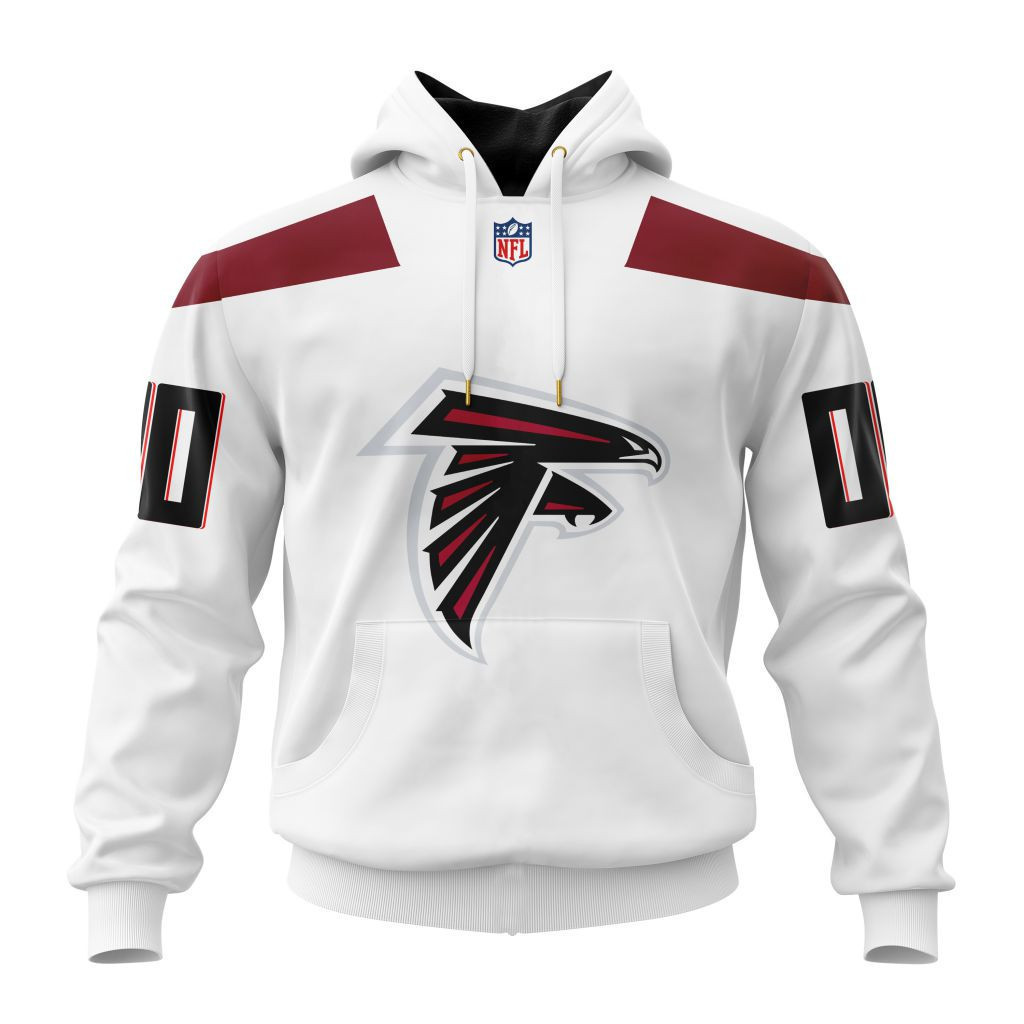 Buildercar - Atlanta Falcons Specialized Design Away Kits Hoodie Personalized Letters Number 1