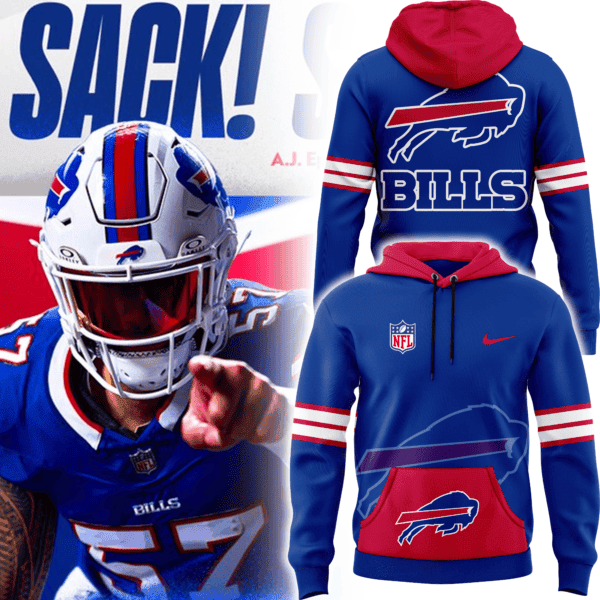Buildercar - Buffalo Bills Specialized Design Blue Game Player Hoodie 1
