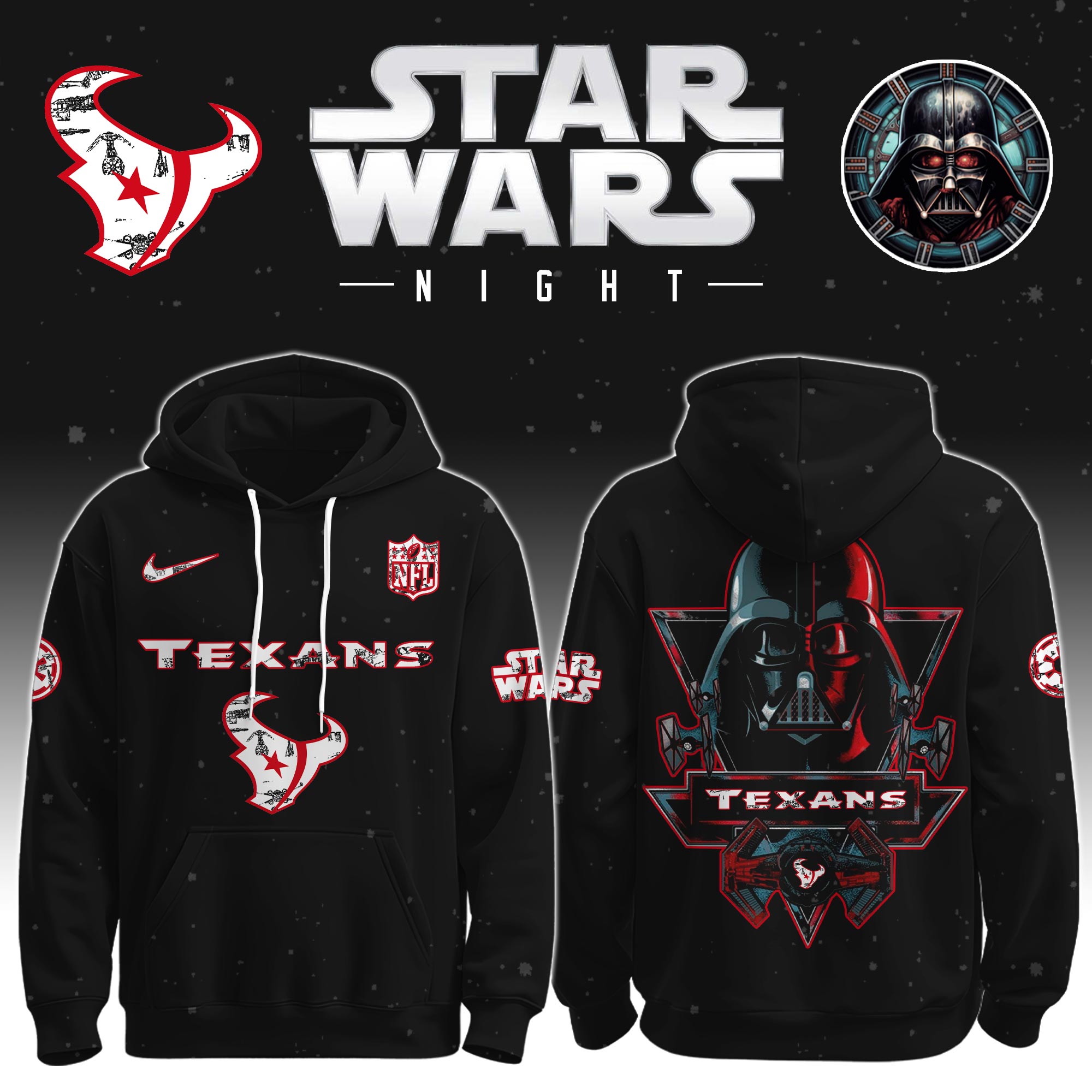 Buildercar - Houston Texans - NFL x Star War Limited Editions Hoodie Ver 5