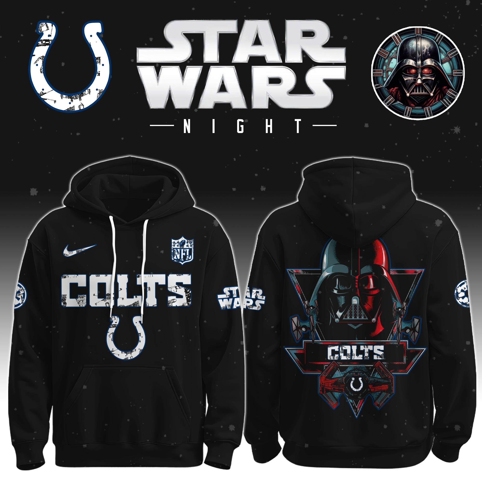 Buildercar - Indianapolis Colts - NFL x Star War Limited Editions Hoodie Ver 5