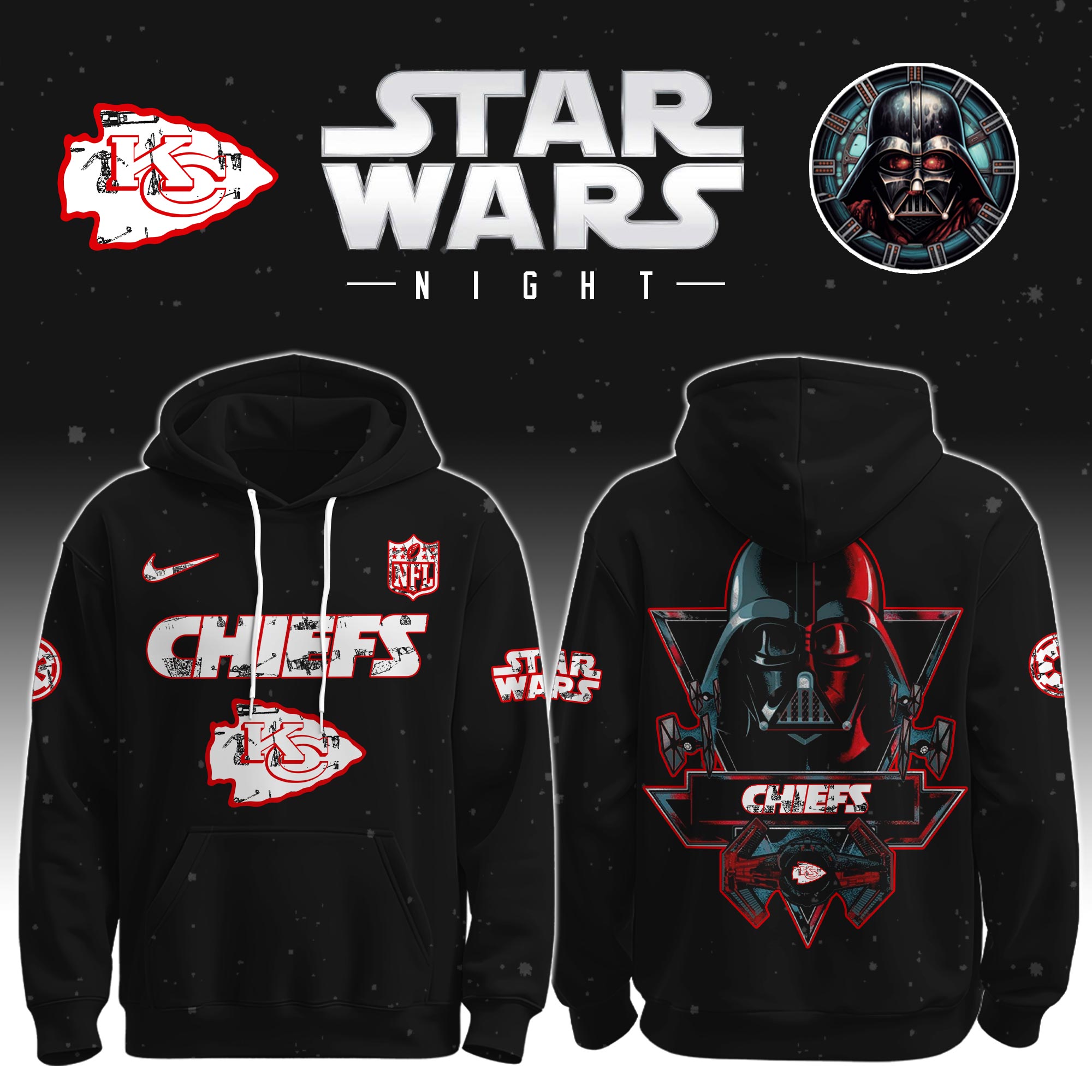 Buildercar - Kansas City Chiefs - NFL x Star War Limited Editions Hoodie Ver 5
