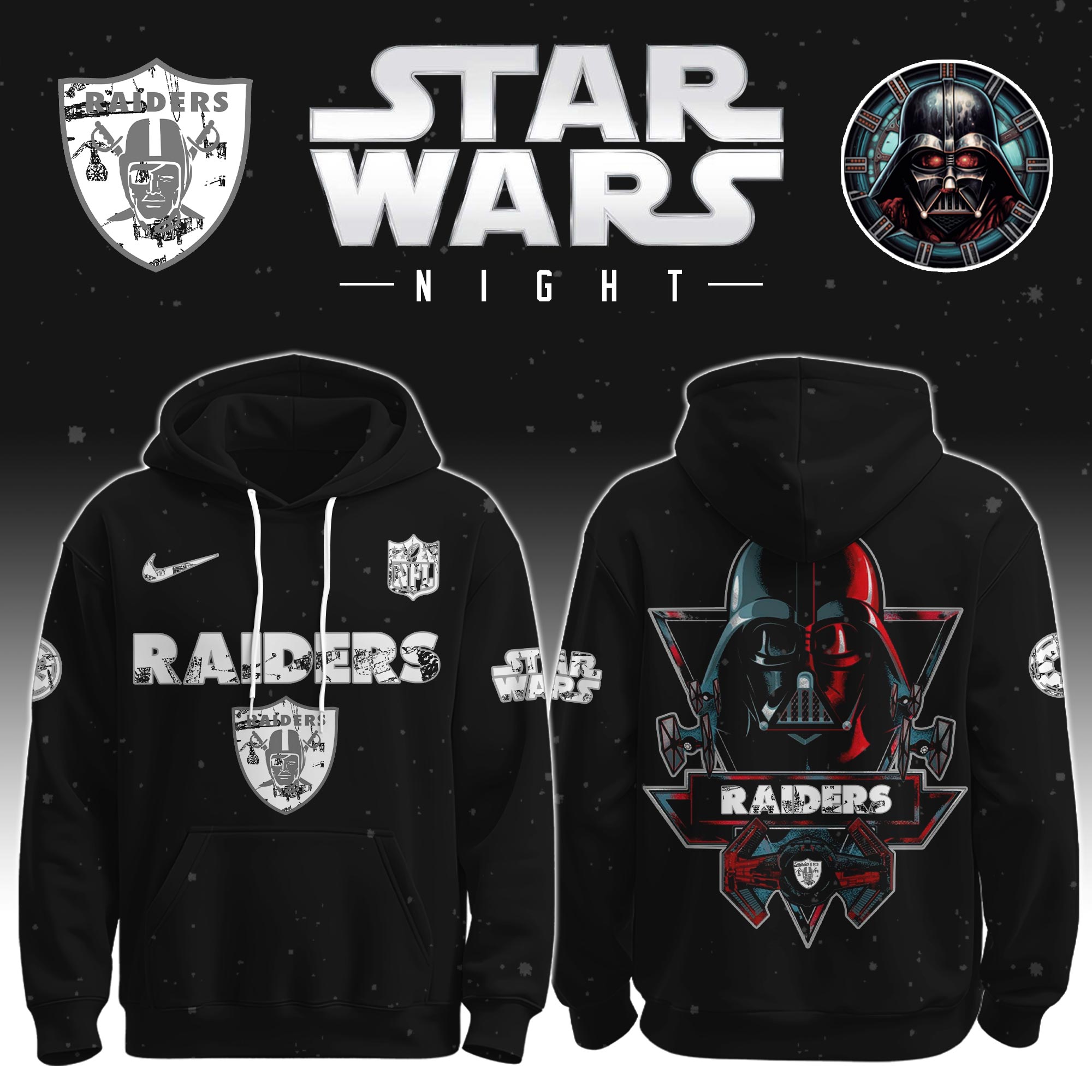 Buildercar - Las Vegas Raiders - NFL x Star War Limited Editions Hoodie Ver 5