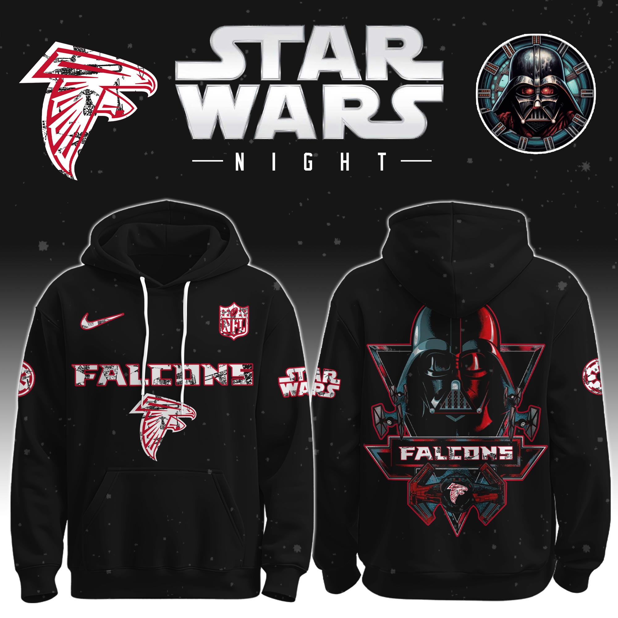 Buildercar - Atlanta Falcons - NFL x Star War Limited Editions Hoodie Ver 5