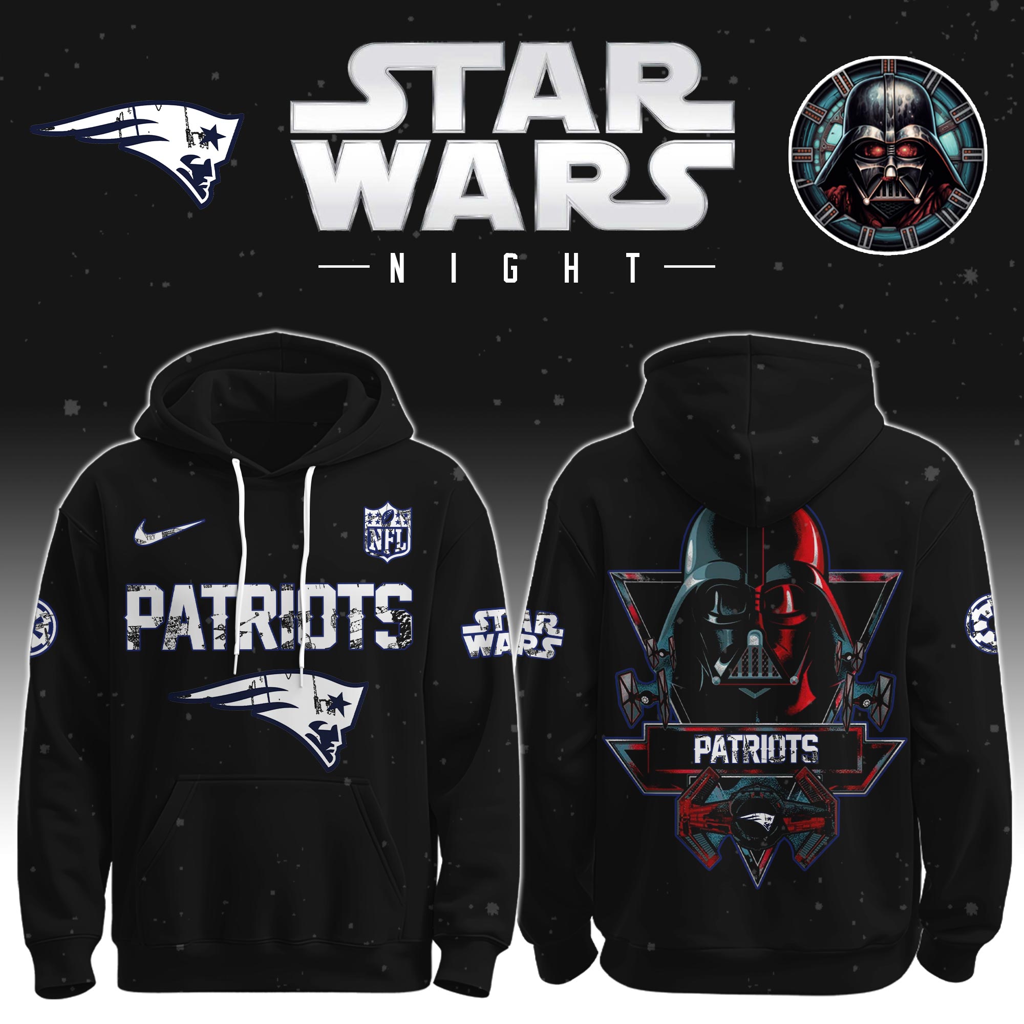 Buildercar - New England Patriots - NFL x Star War Limited Editions Hoodie Ver 5