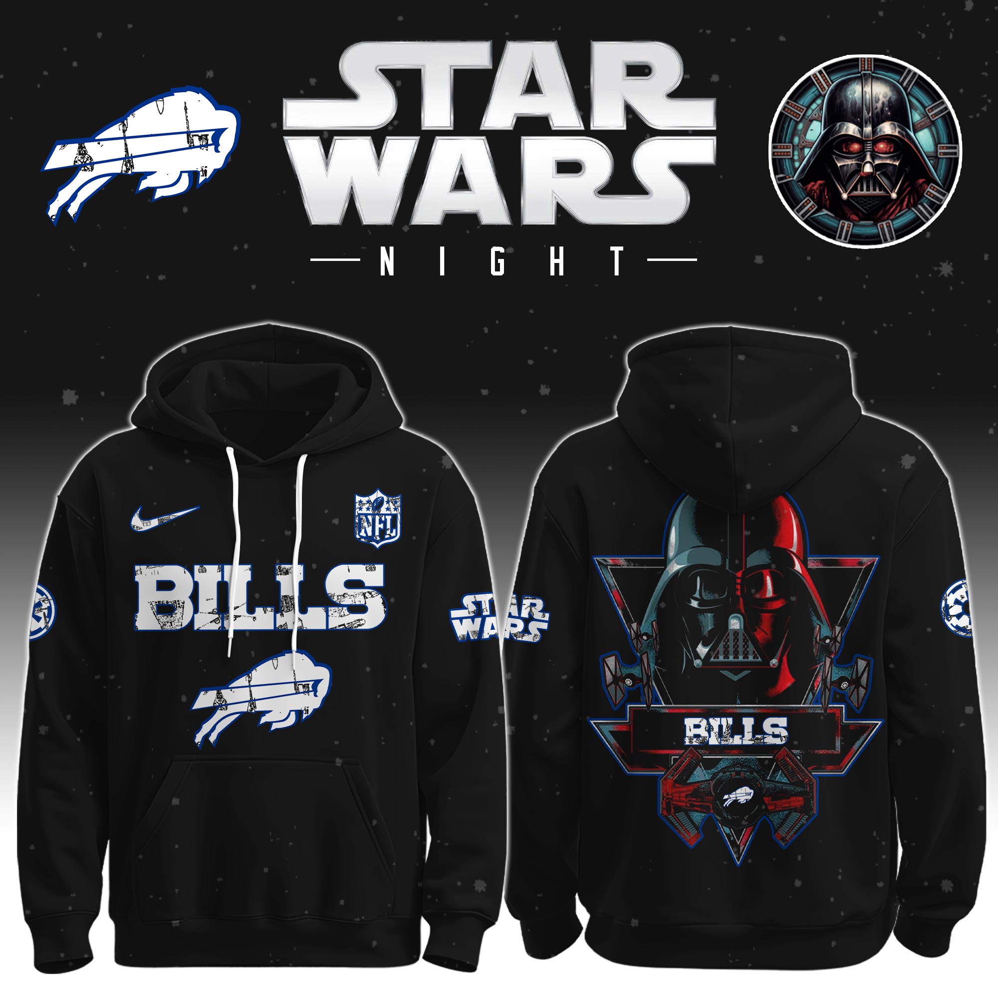 Buildercar - Buffalo Bills - NFL x Star War Limited Editions Hoodie Ver 5