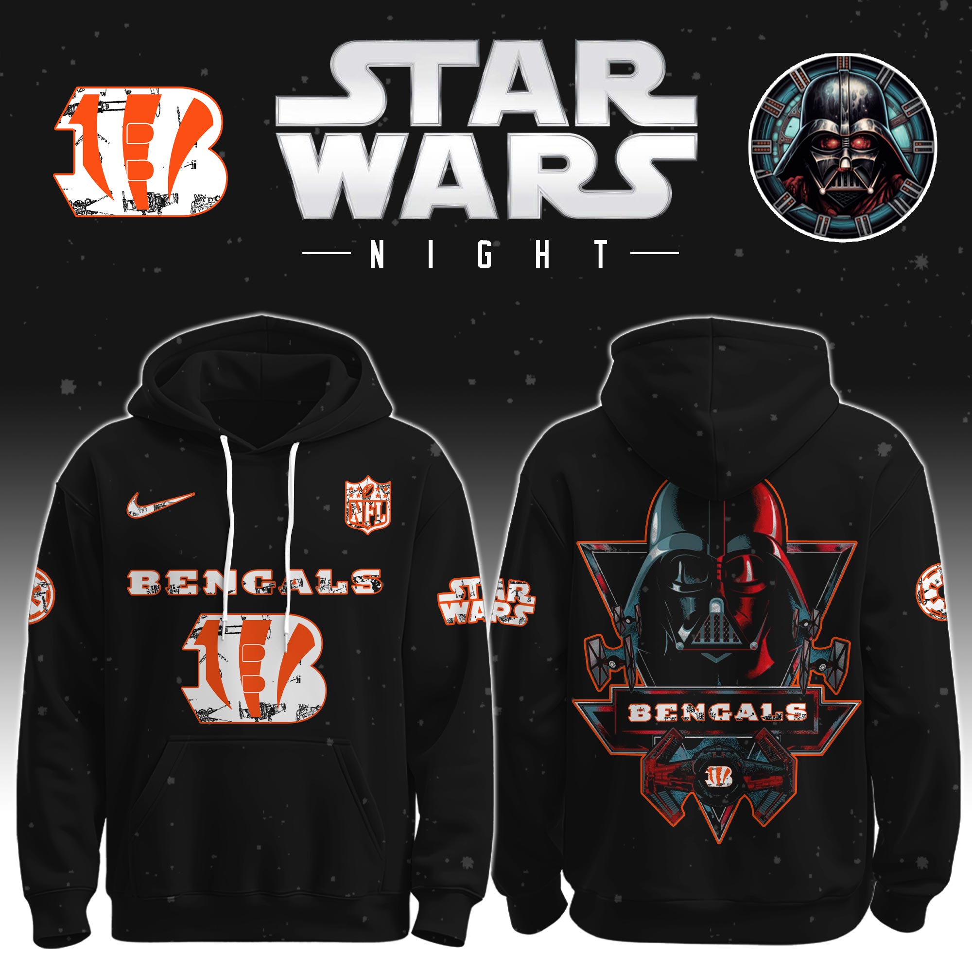 Buildercar - Cincinnati Bengals - NFL x Star War Limited Editions Hoodie Ver 5