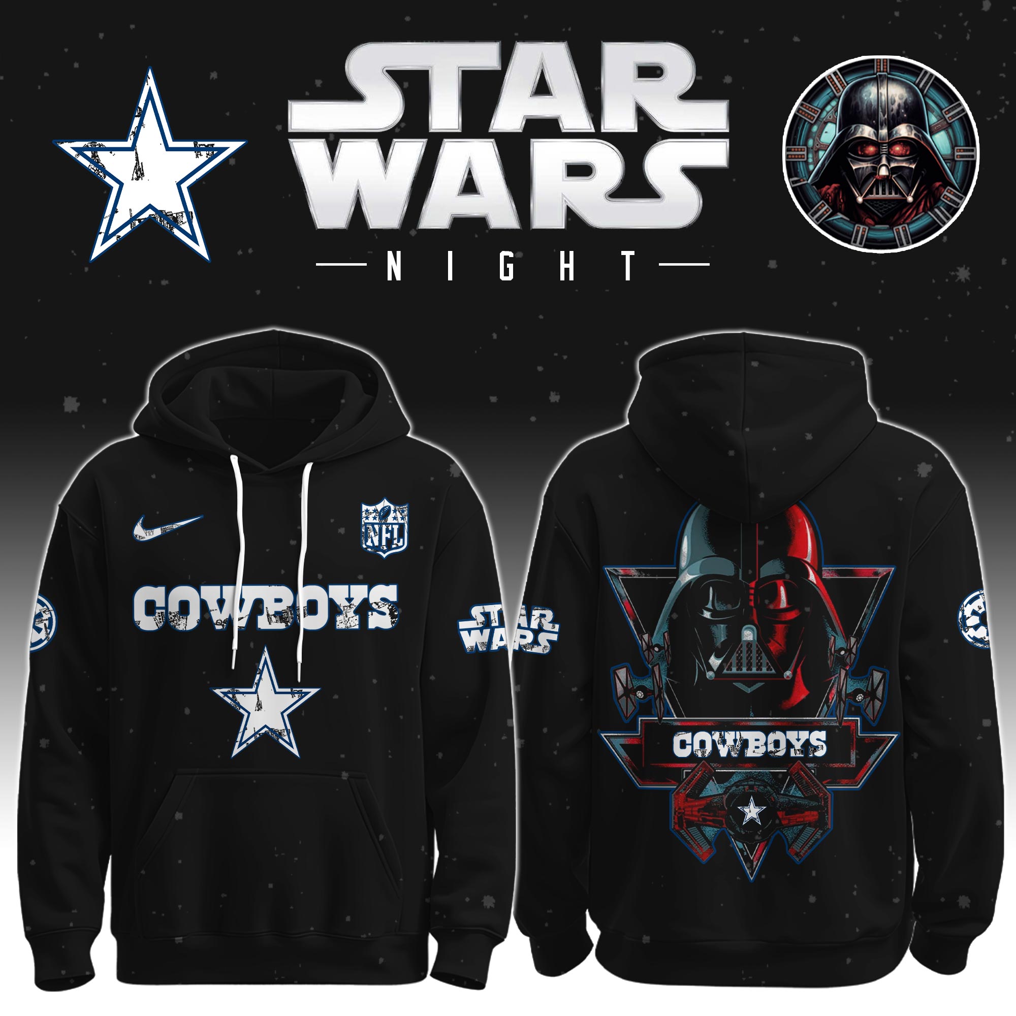 Buildercar - Dallas Cowboys - NFL x Star War Limited Editions Hoodie Ver 5