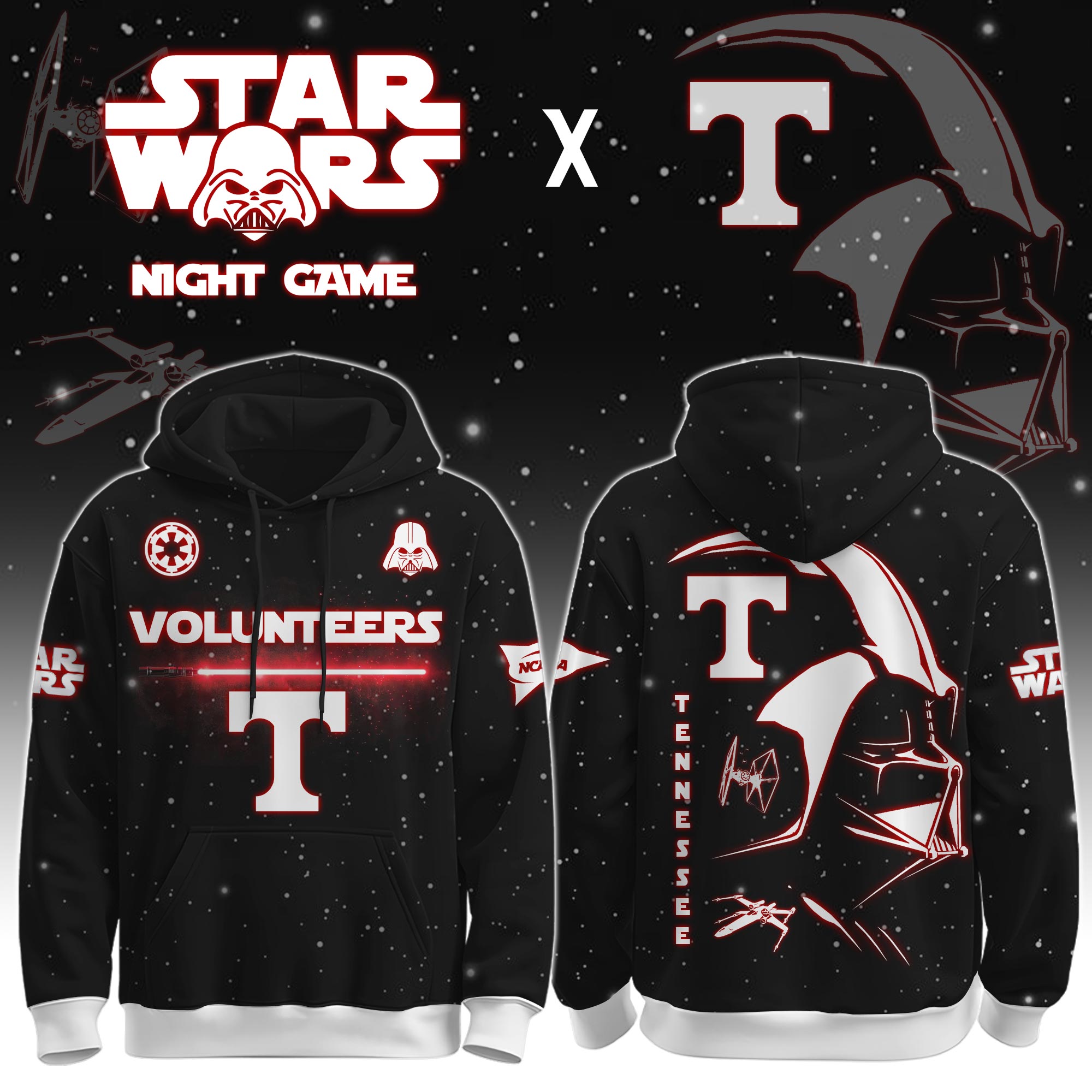 Buildercar - University of Tennessee (Volunteers) - NCAA x Dark Vander Star War Limited Editions Hoodie