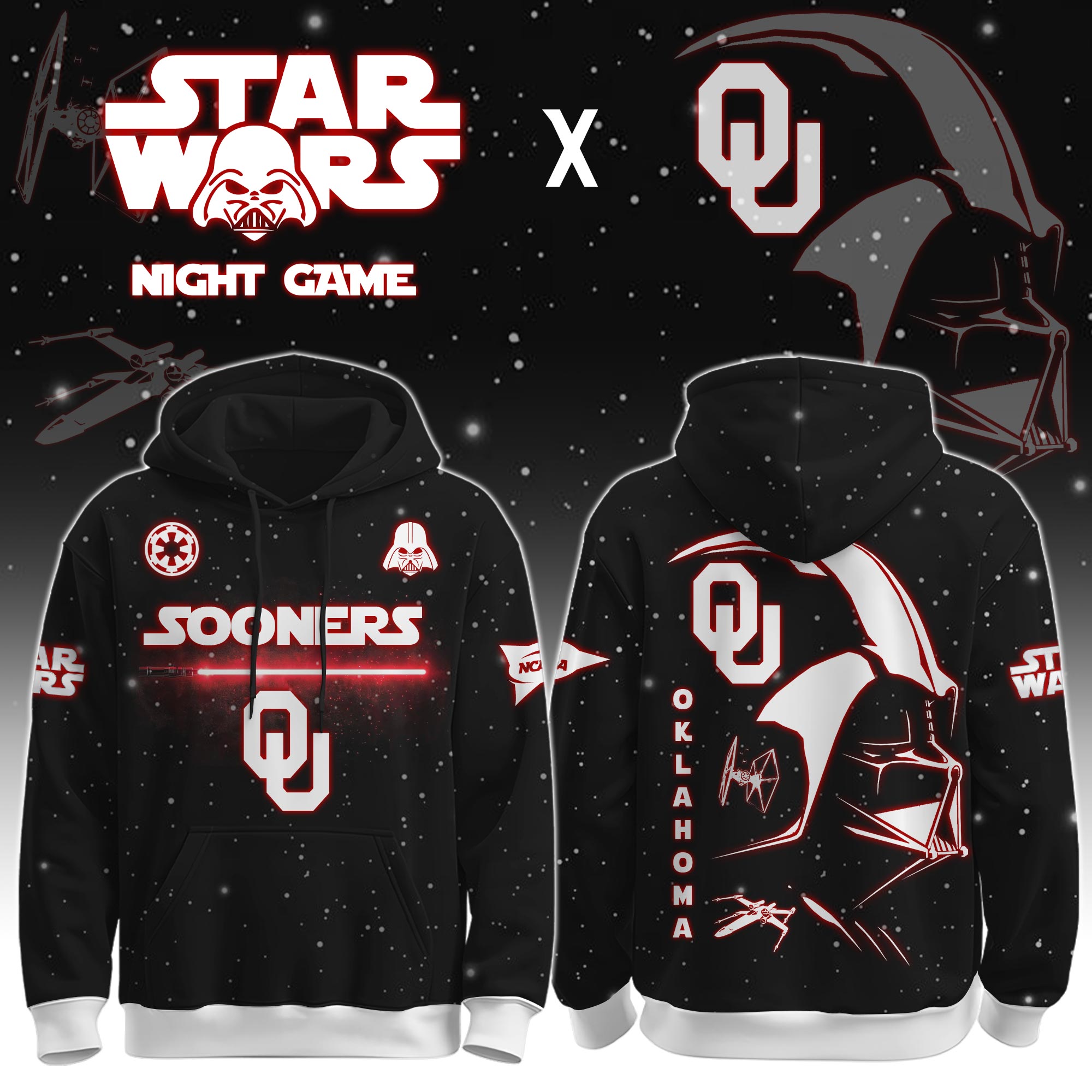 Buildercar - University of Oklahoma (Sooners) - NCAA x Dark Vander Star War Limited Editions Hoodie