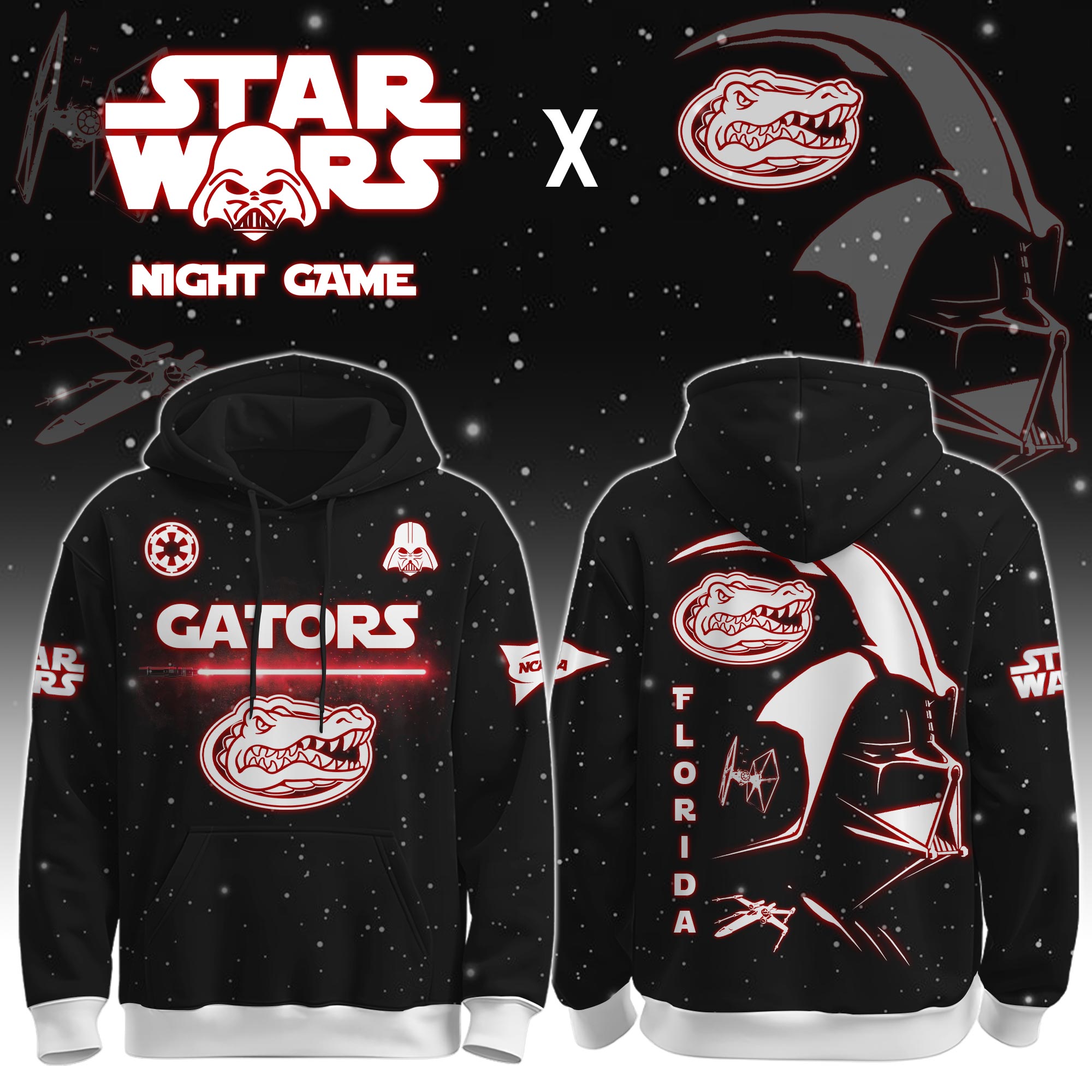 Buildercar - University of Florida (Gators) - NCAA x Dark Vander Star War Limited Editions Hoodie