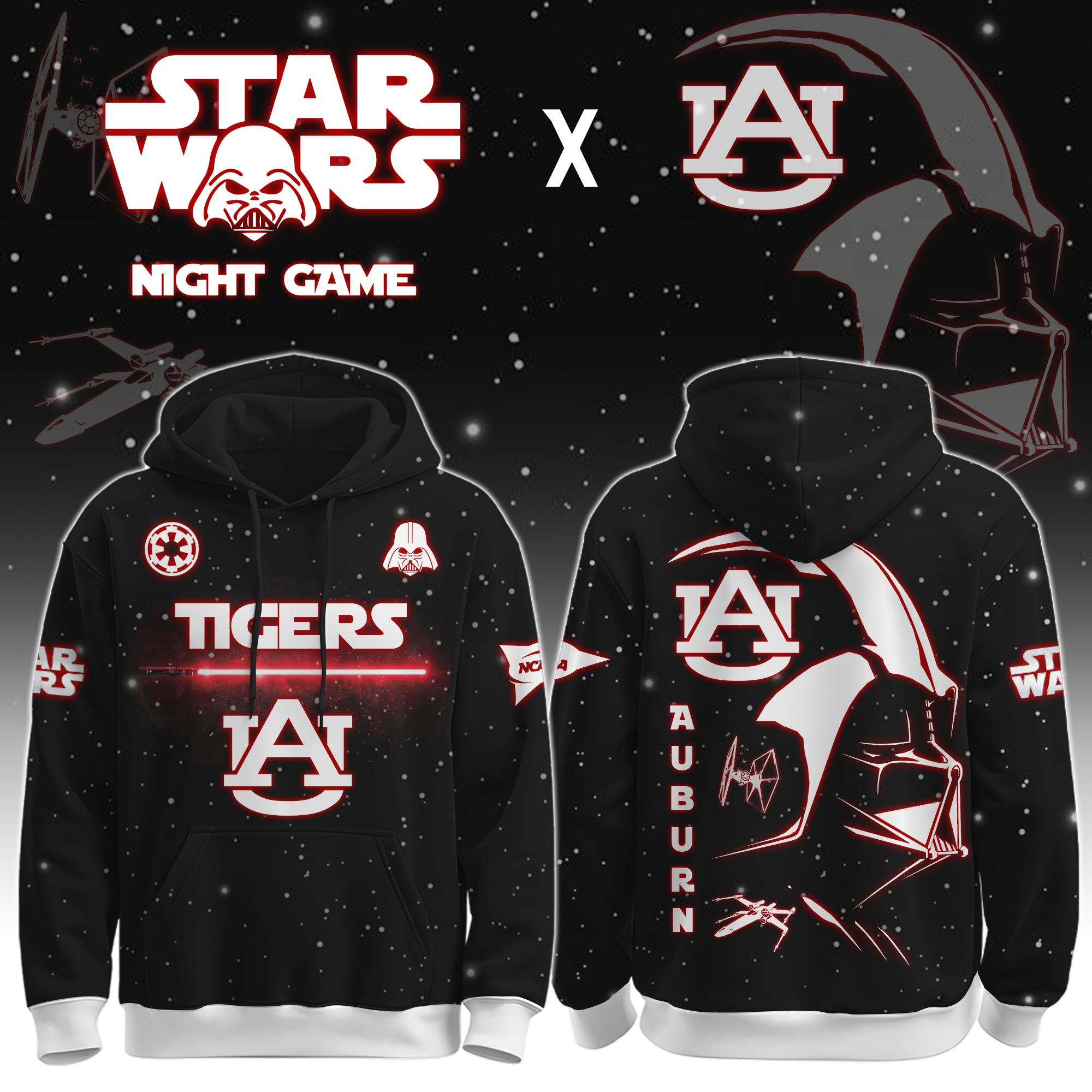 Buildercar - Auburn University (Tigers) - NCAA x Dark Vander Star War Limited Editions Hoodie