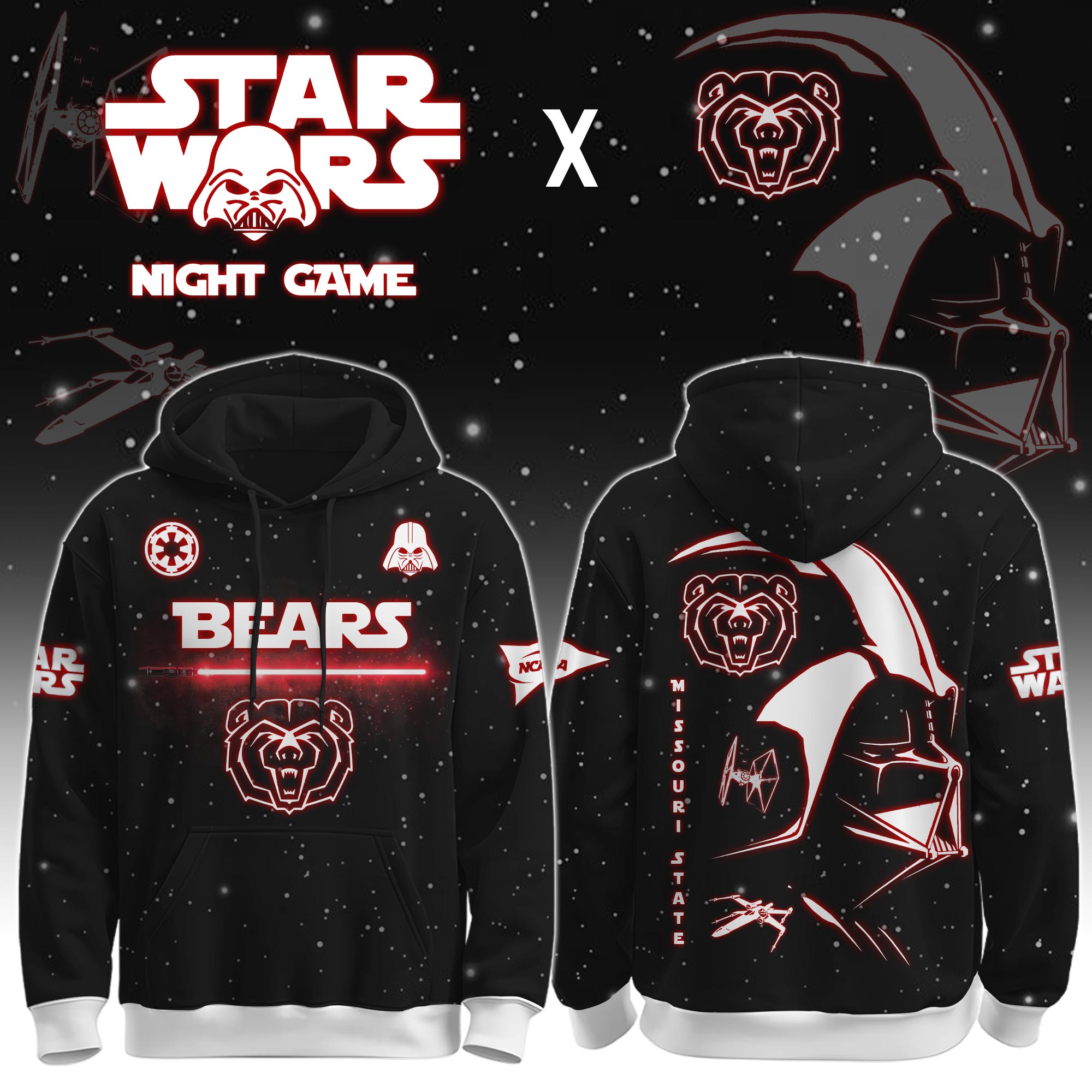 Buildercar - Missouri State University (Bears) - NCAA x Dark Vander Star War Limited Editions Hoodie