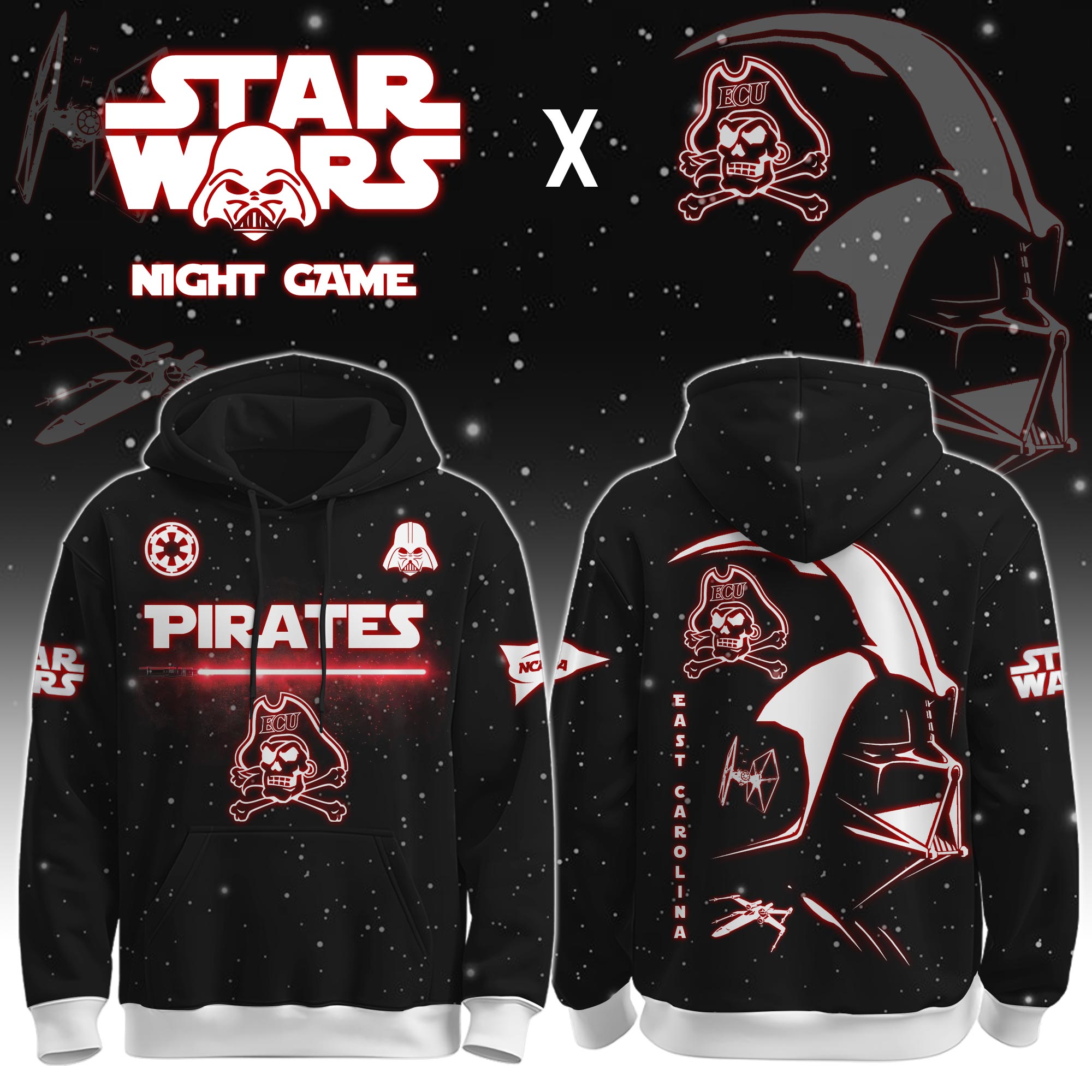 Buildercar - East Carolina University (Pirates) - NCAA x Dark Vander Star War Limited Editions Hoodie