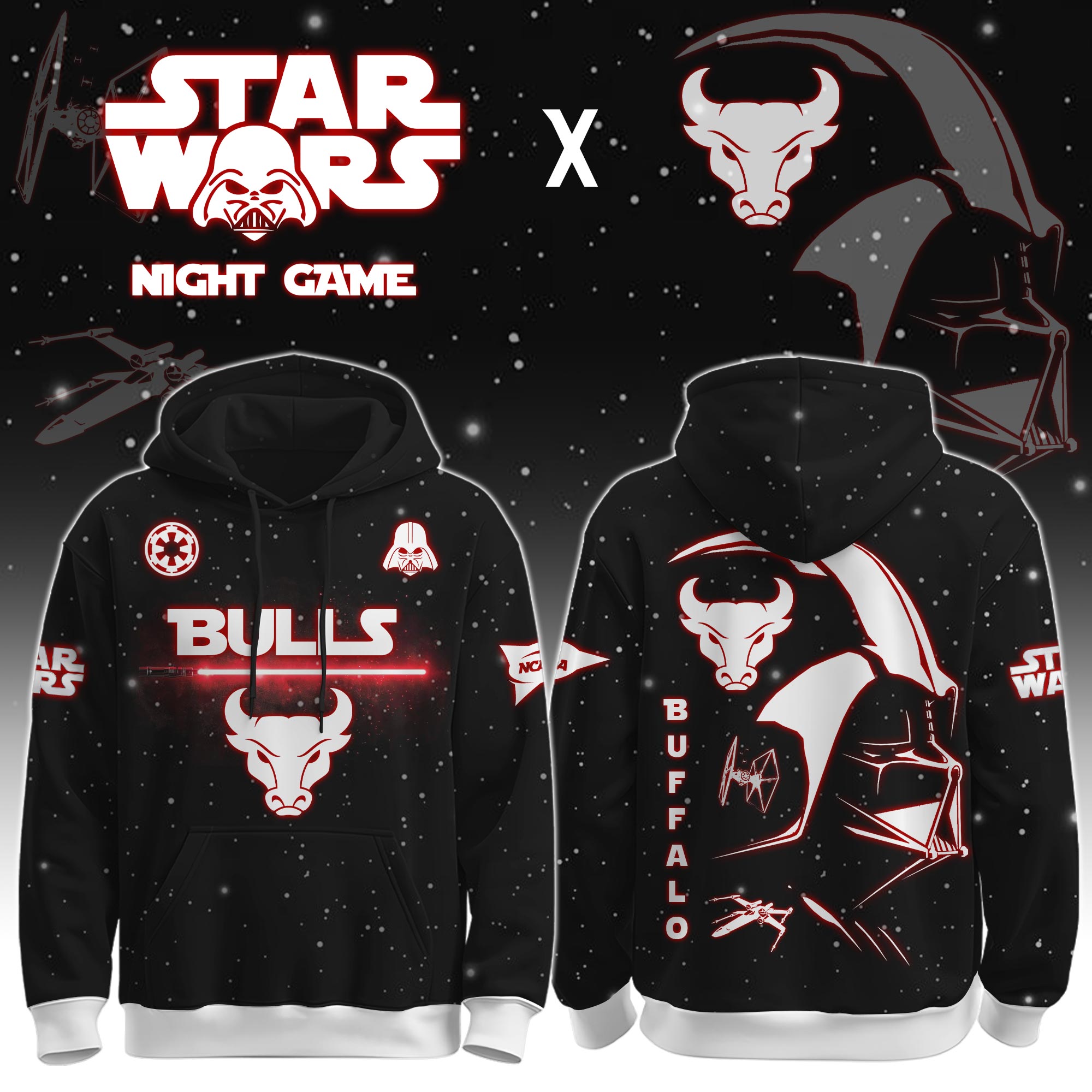 Buildercar - Buffalo Bills - NCAA x Dark Vander Star War Limited Editions Hoodie