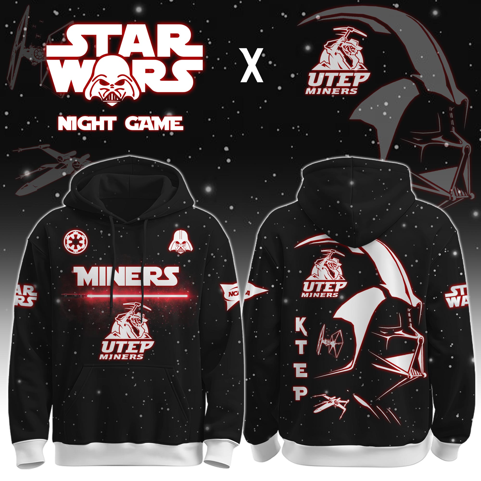 Buildercar - UTEP Miners - NCAA x Dark Vander Star War Limited Editions Hoodie