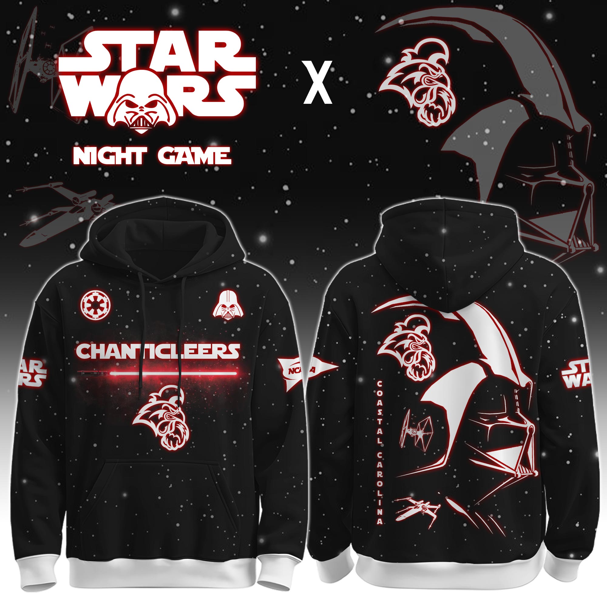 Buildercar - Coastal Carolina University (Chanticleers) - NCAA x Dark Vander Star War Limited Editions Hoodie
