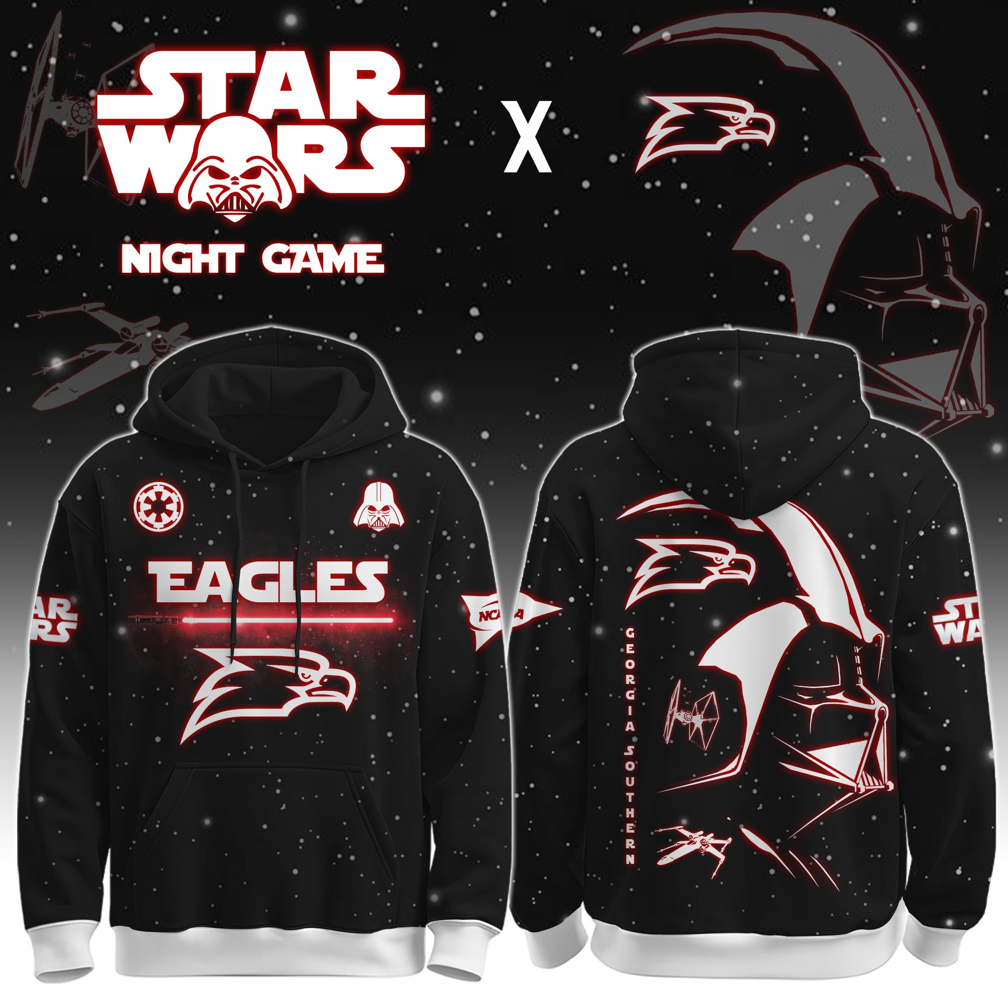 Buildercar - Georgia Southern University (Eagles) - NCAA x Dark Vander Star War Limited Editions Hoodie