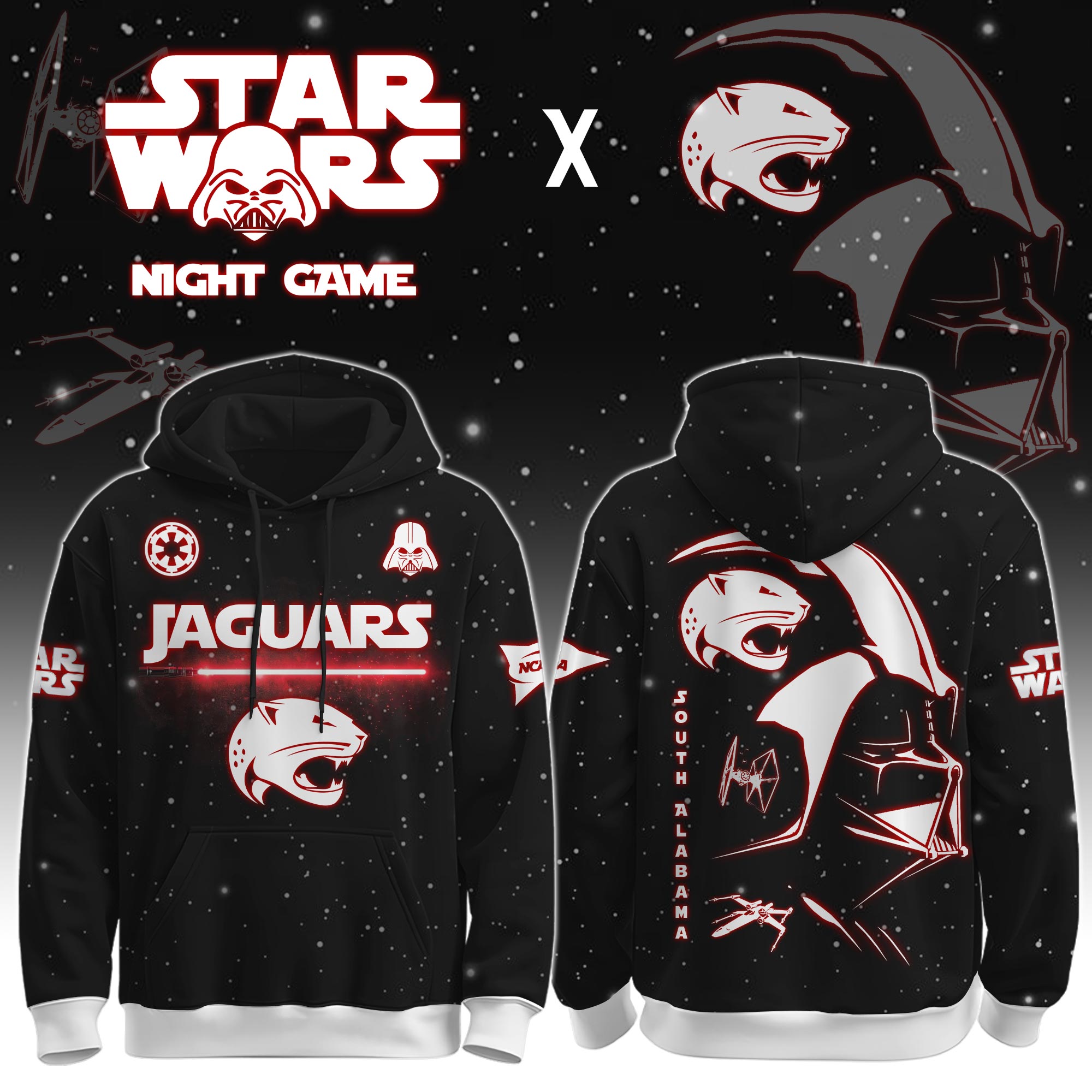 Buildercar - University of South Alabama (Jaguars) - NCAA x Dark Vander Star War Limited Editions Hoodie