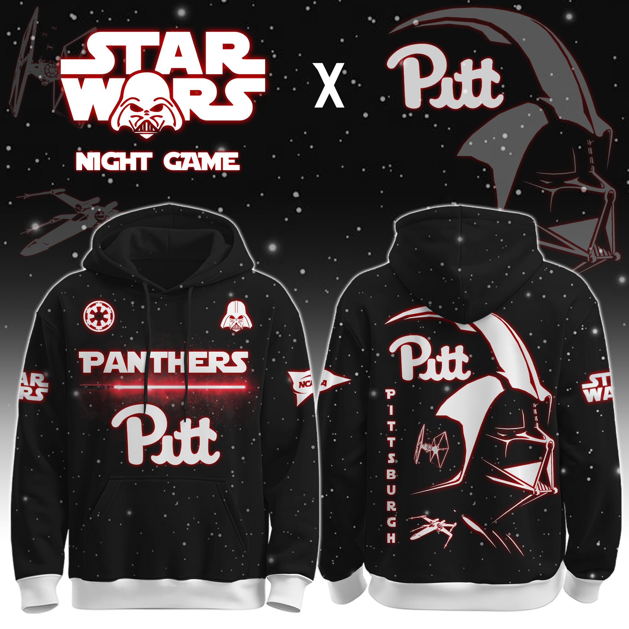 Buildercar - University of Pittsburgh (Panthers) - NCAA x Dark Vander Star War Limited Editions Hoodie