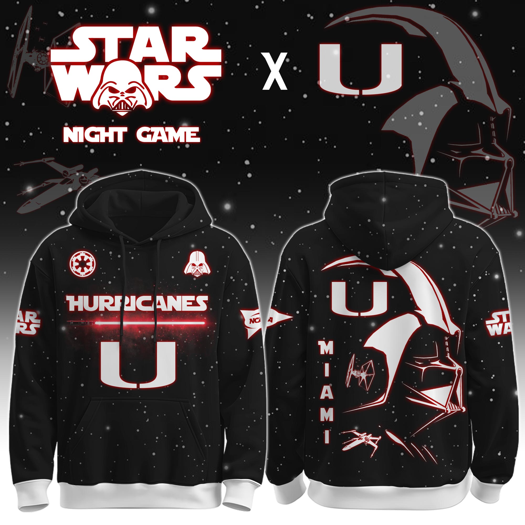 Buildercar - Miami Dolphins - NCAA x Dark Vander Star War Limited Editions Hoodie