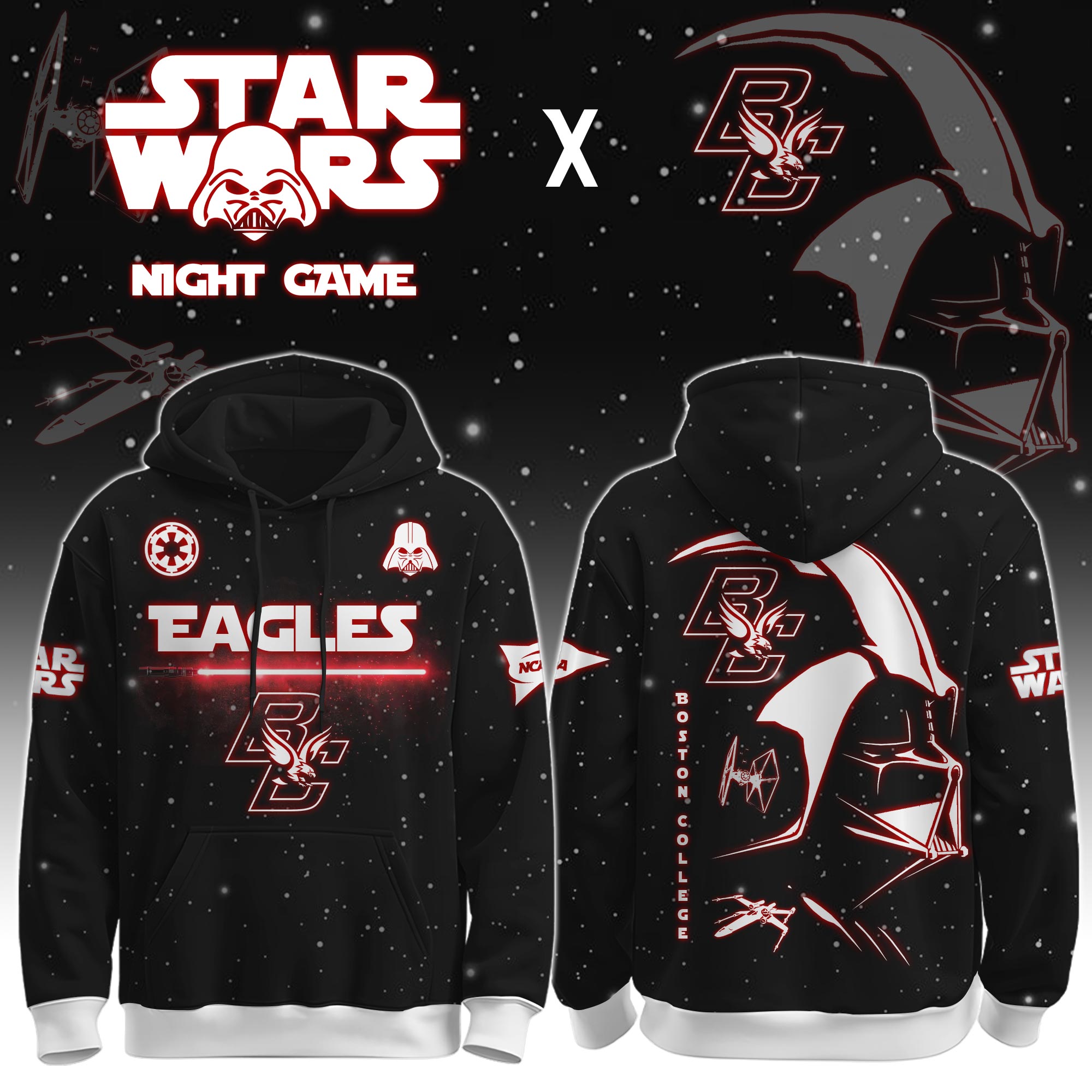 Buildercar - Boston College (Eagles) - NCAA x Dark Vander Star War Limited Editions Hoodie