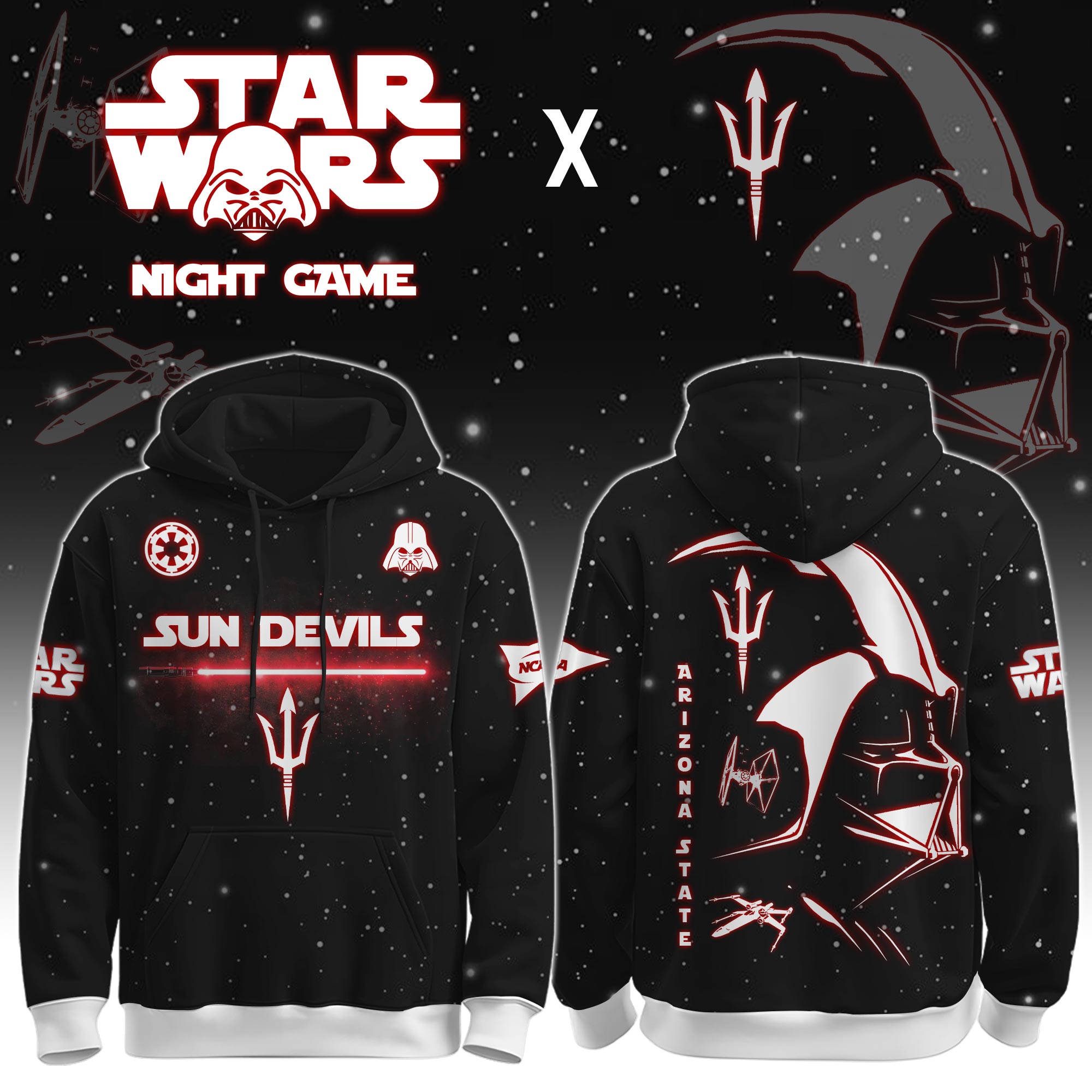 Buildercar - Arizona State University (Sun Devils) - NCAA x Dark Vander Star War Limited Editions Hoodie
