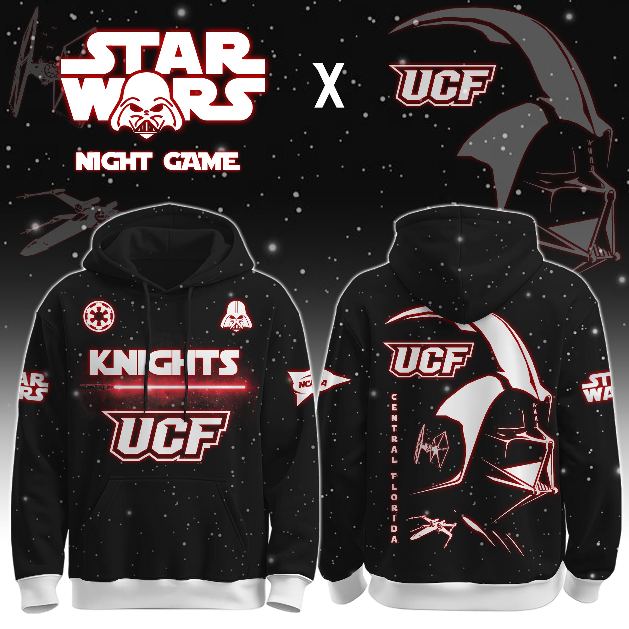 Buildercar - University of Central Florida (Knights) - NCAA x Dark Vander Star War Limited Editions Hoodie