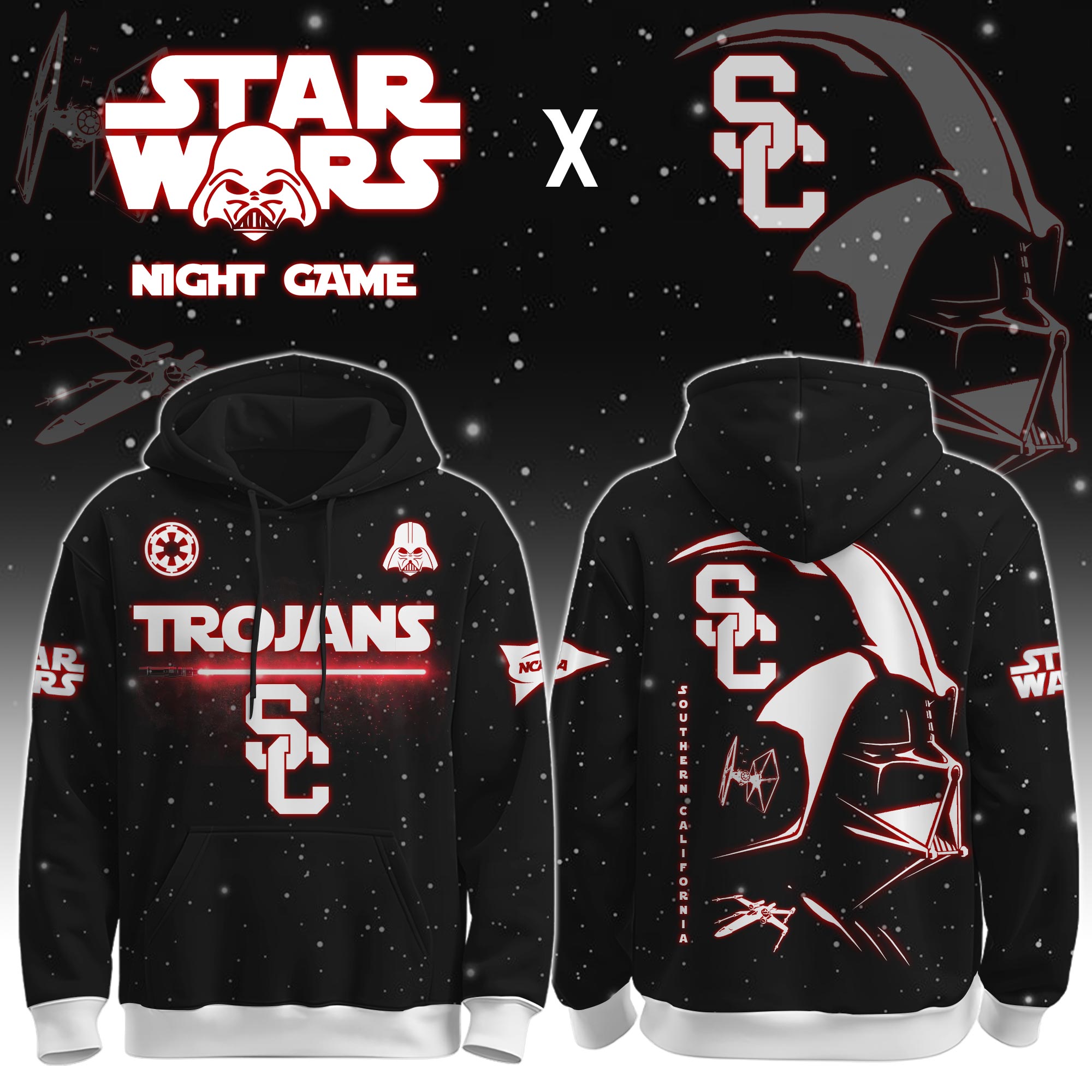 Buildercar - University of Southern California (Trojans) - NCAA x Dark Vander Star War Limited Editions Hoodie