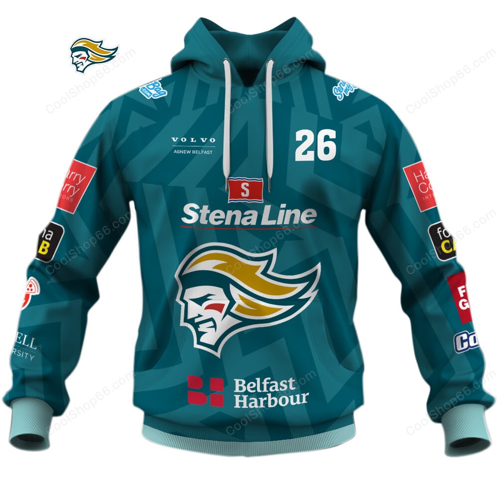 Belfast Giants EIHL 2526 Home Jersey Hockey Hoodie