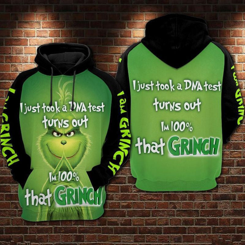 Buildercar - 100% Grinch In My Dna Over Print 3d Hoodie 170