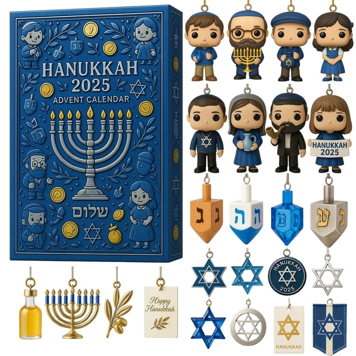 Buildercar - 2025 Hanukkah Advent Calendar | Countdown Box -2D Acrylic