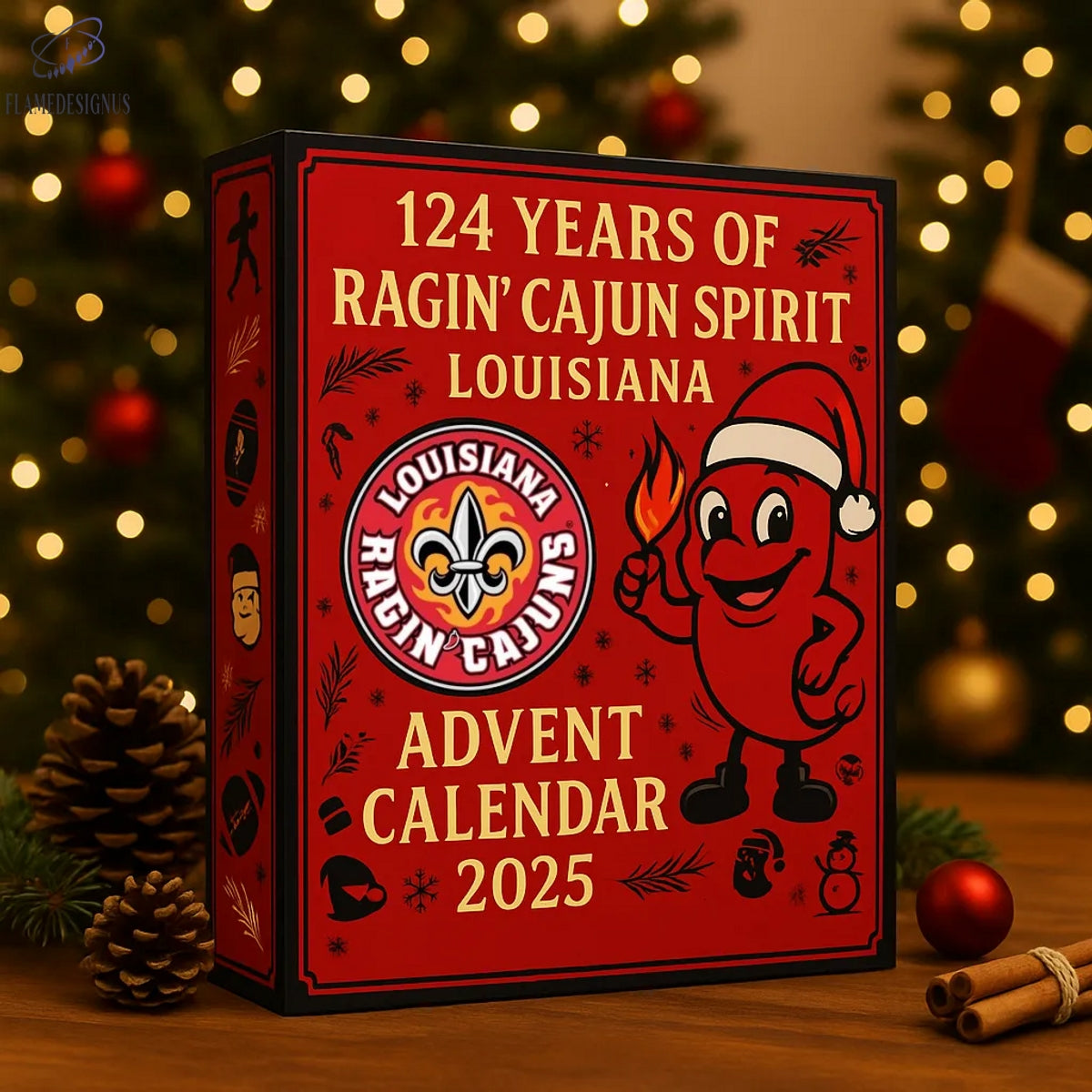 Buildercar - 2025 Louisiana Ragin Cajuns 124th Anniversary Advent Calendar -2D Acrylic