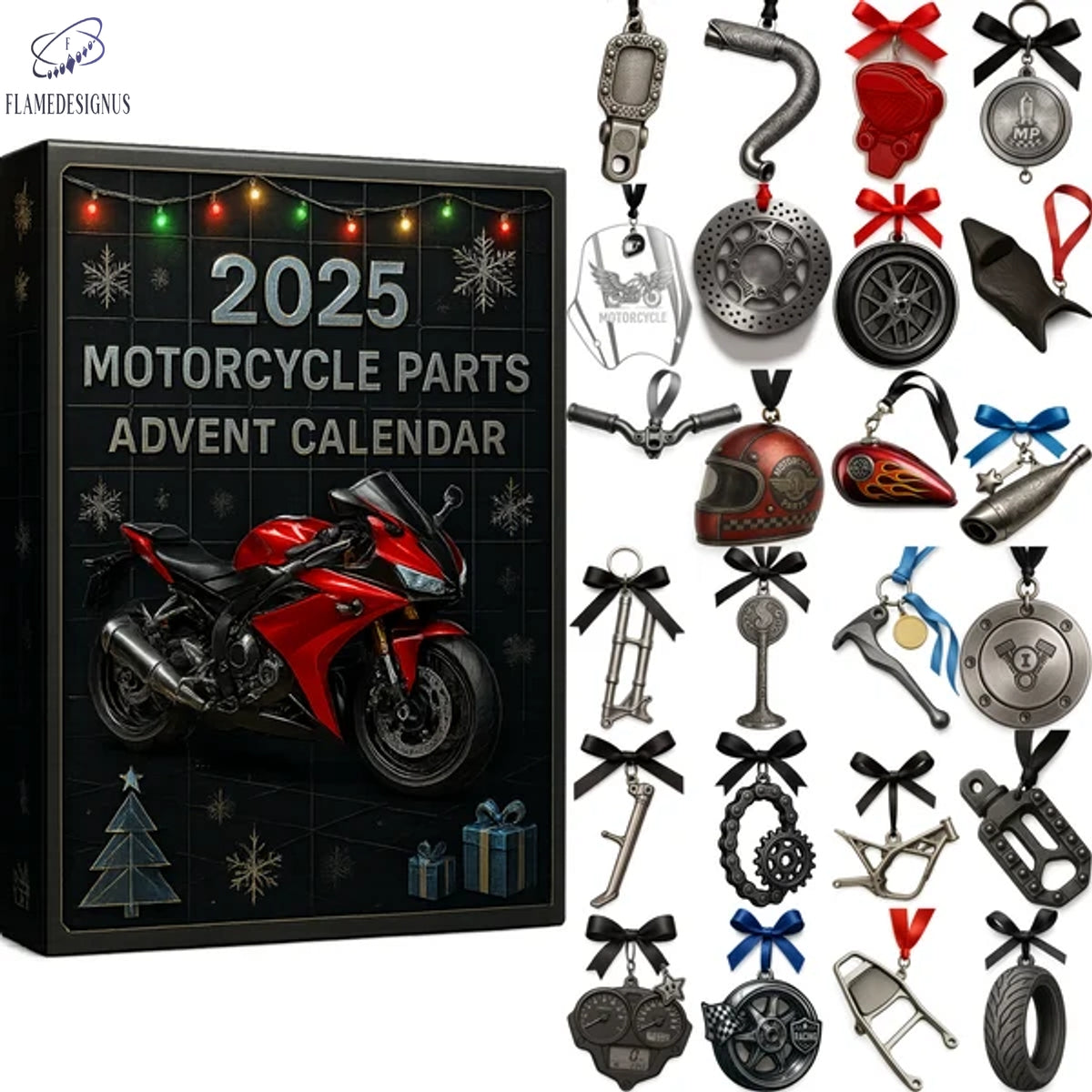 Buildercar - 2025 Motorcycle Parts Advent Calendar -2D Acrylic