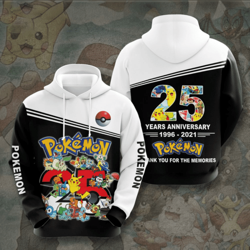 Buildercar - 25 Years Anniversary Pokemon 3d Hoodie