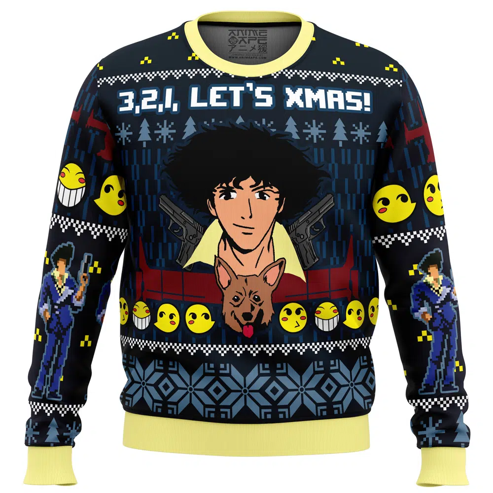 Buildercar - 3, 2, 1, Let’s Xmas! Cowboy Bebop Ugly Christmas Sweater