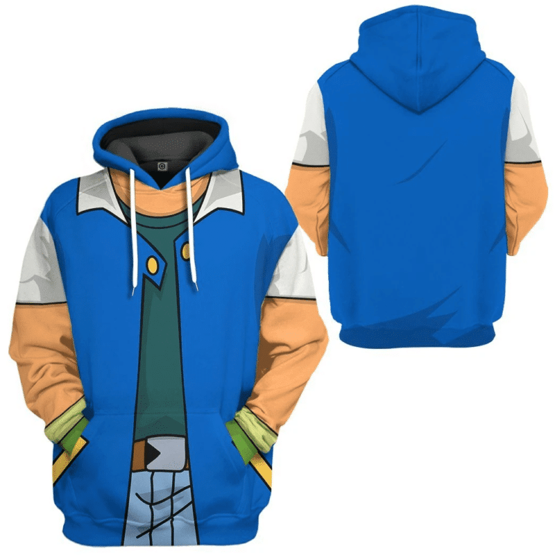 Buildercar - 3d Ash Pokemon Costume Hoodie