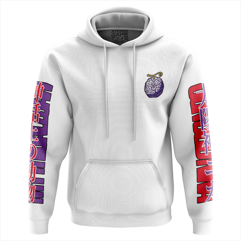 Buildercar - 5th Gear Luffy White One Piece Hoodie