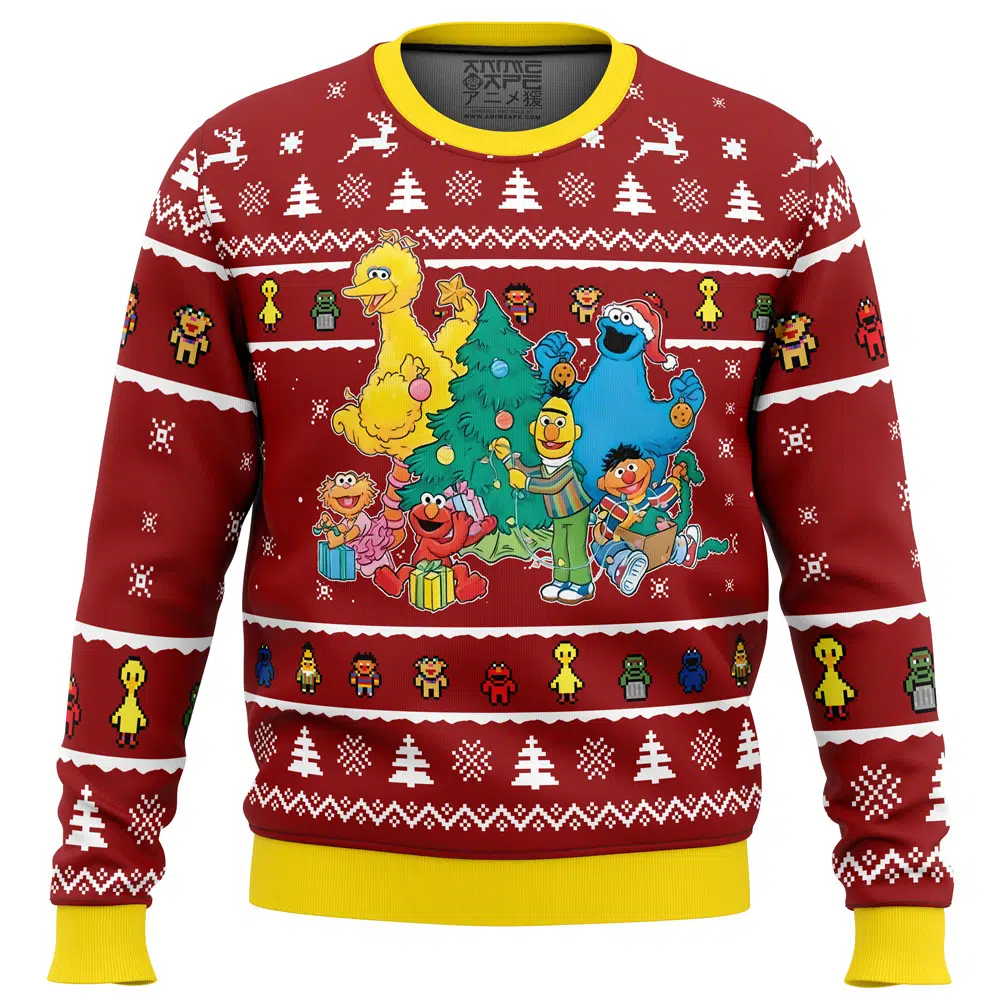 Buildercar - A Sesame Street Christmas Sesame Street Ugly Christmas Sweater