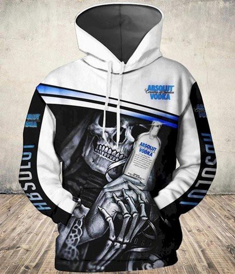 Buildercar - Absolut Vodka Skull Grim Reaper 3d Hoodie