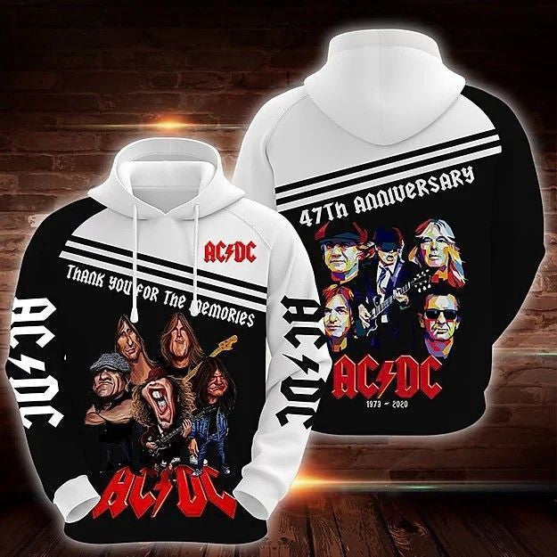Buildercar - Ac Dc Classic Rock Band 3d Hoodie For Men For Women All Over Printed Hoodie