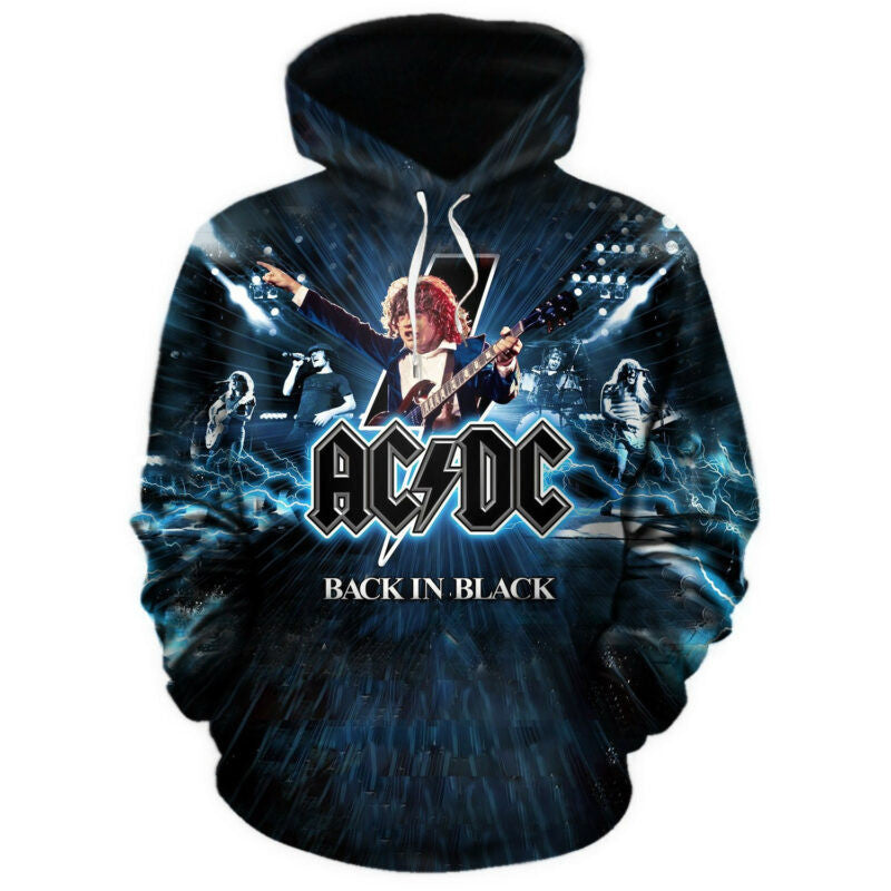 Buildercar - Acdc Back In Black 3d Hoodie