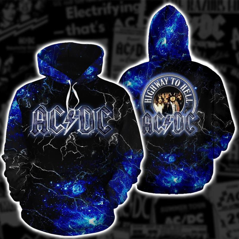 Buildercar - Ac/dc Blue 3d Unisex Hoodie