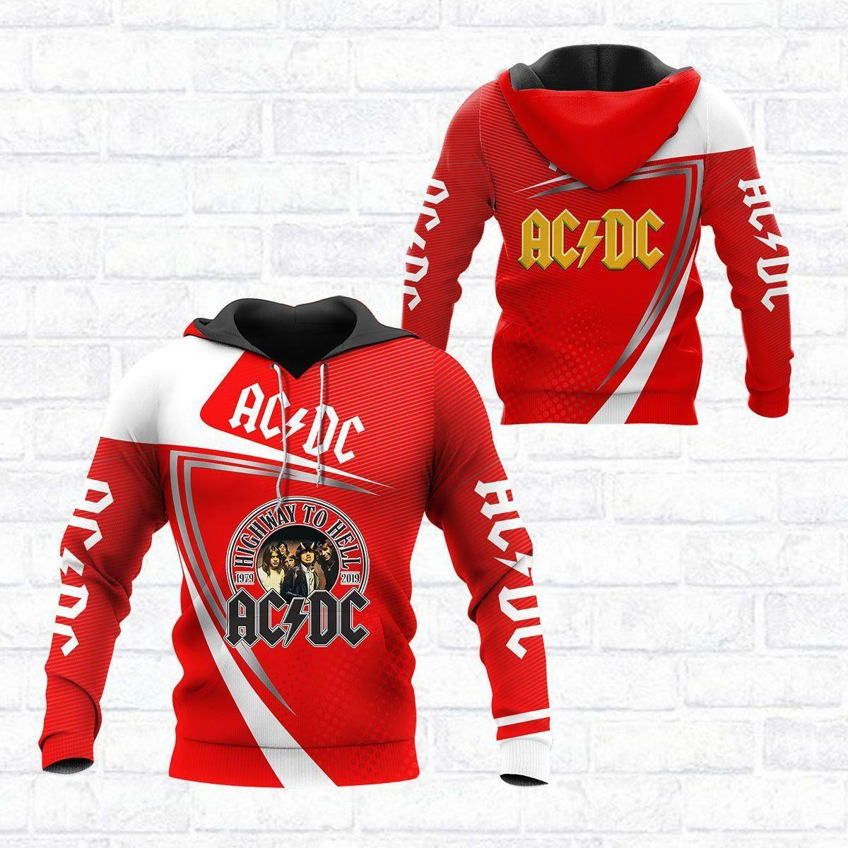 Buildercar - Ac/dc Music Band Fan Gift, Acdc Band Highway To Hell Logo All Over Print Hoodie 875