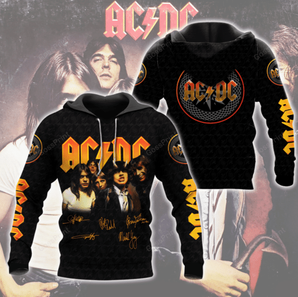 Buildercar - Acdc Rock Band Signatures Aop Hoodie 4 152