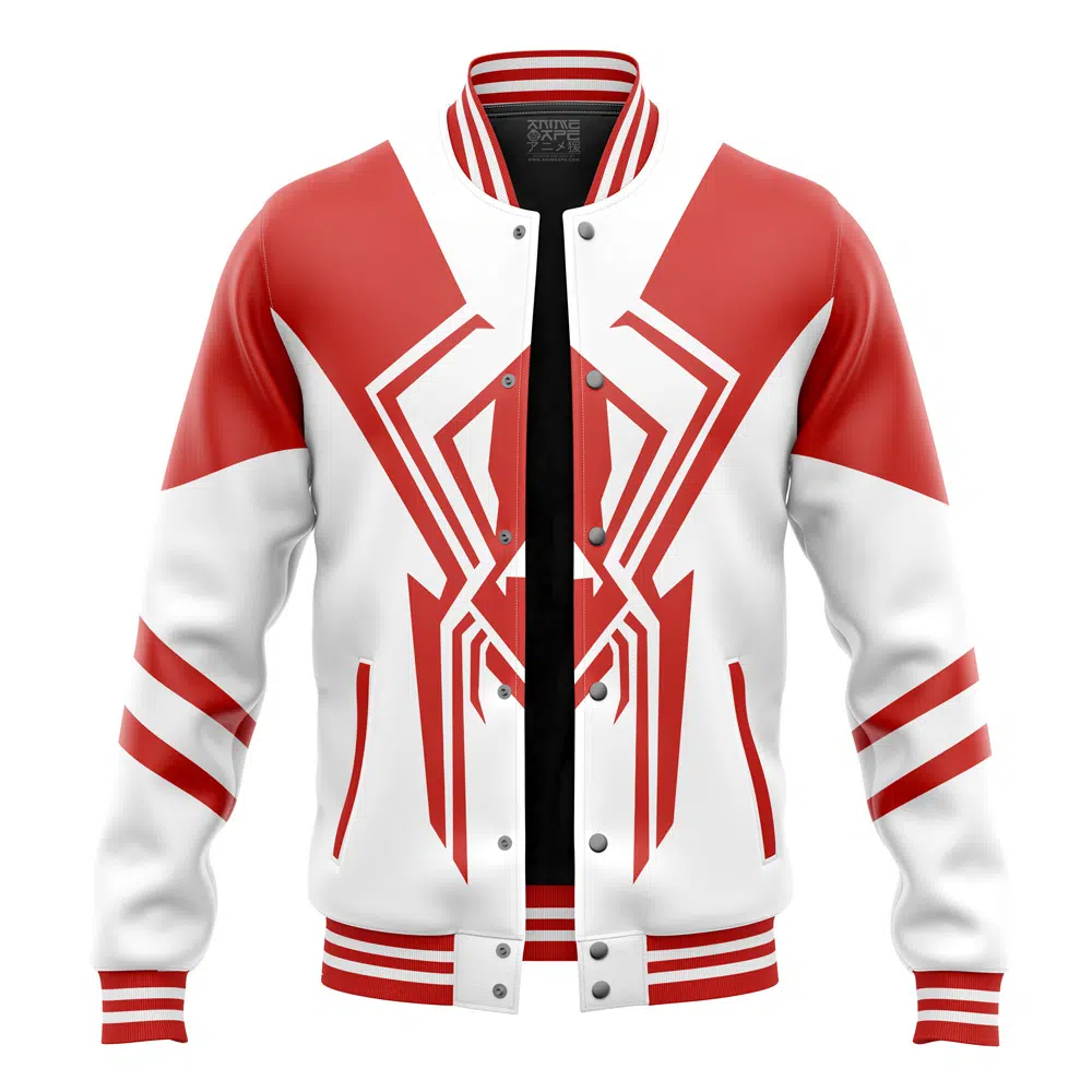Buildercar - Across The Spider Verse 2099 Spiderman White Marvel Varsity Jacket