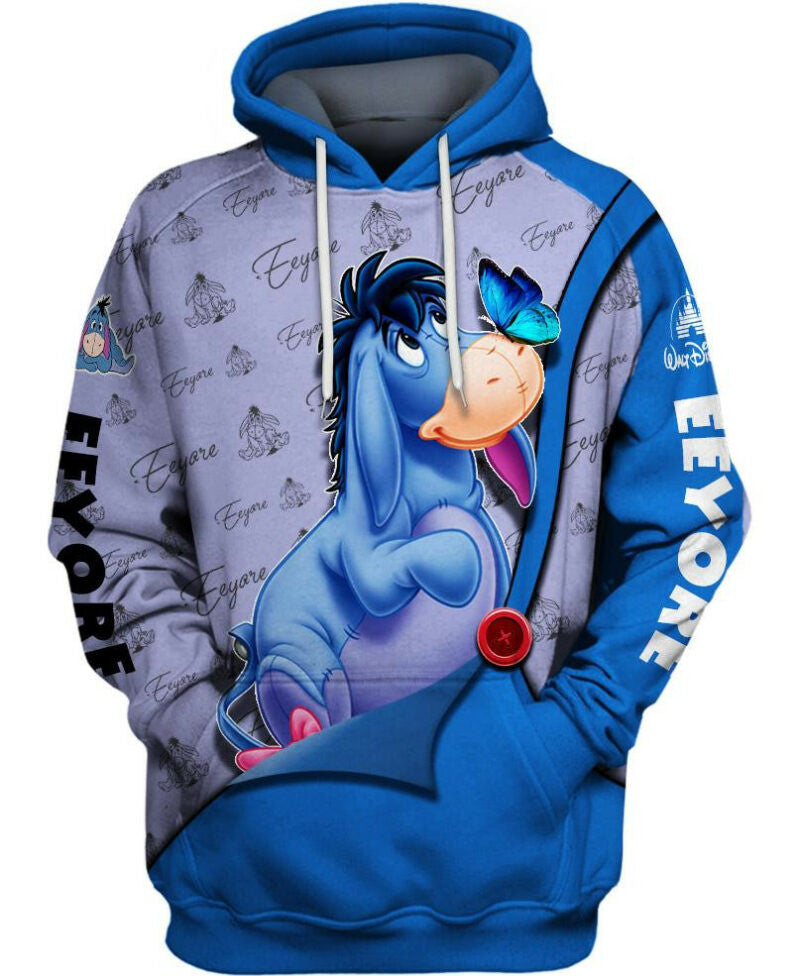 Buildercar - Adorable Eeyore 3d Hoodie