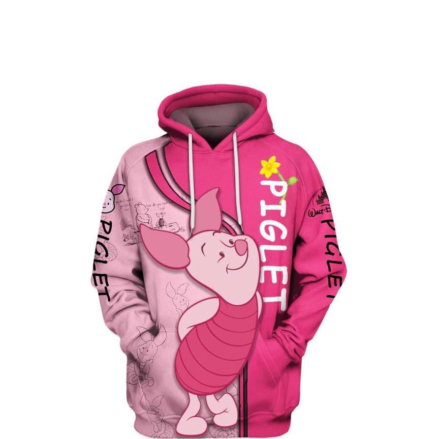Buildercar - Adorable Piglet, Cute Piglet Winnie The Pooh Ver12 All Over Print Hoodie