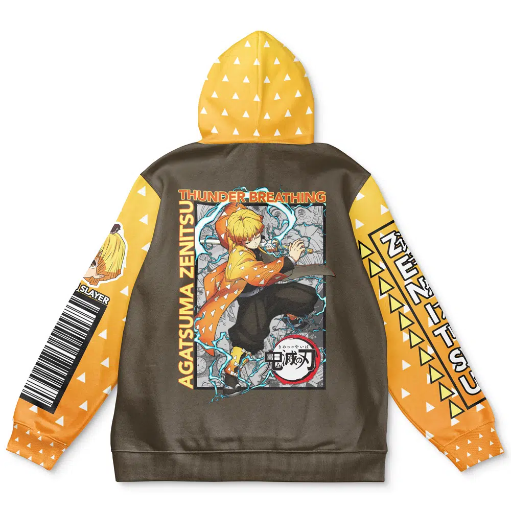 Buildercar - Agatsuma Zenitsu Demon Slayer Streetwear Hoodie